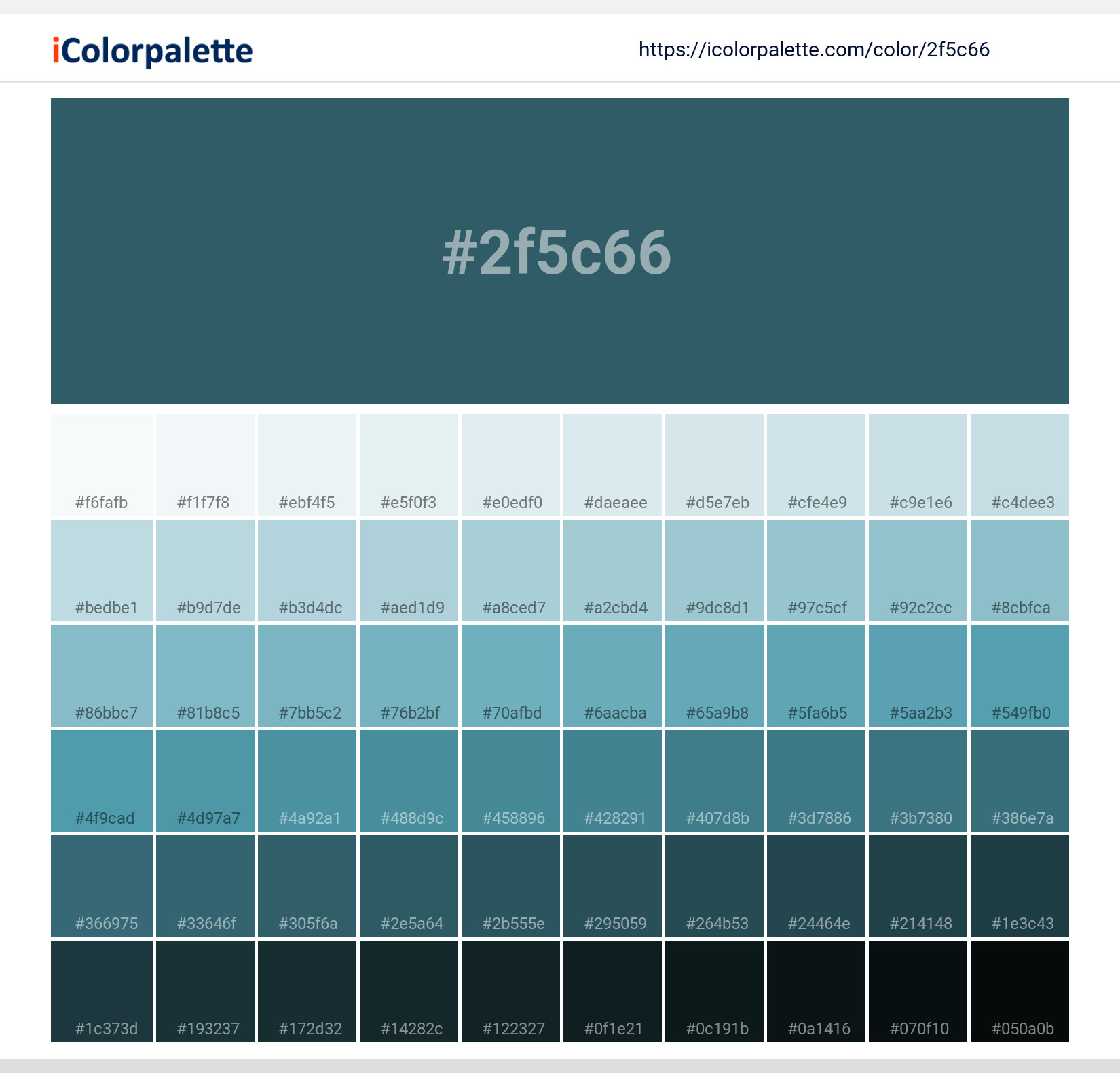 #2f5c66 Solid Color Image