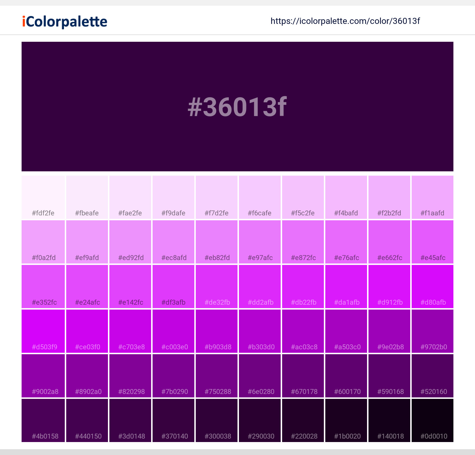 36013f Color Shades 