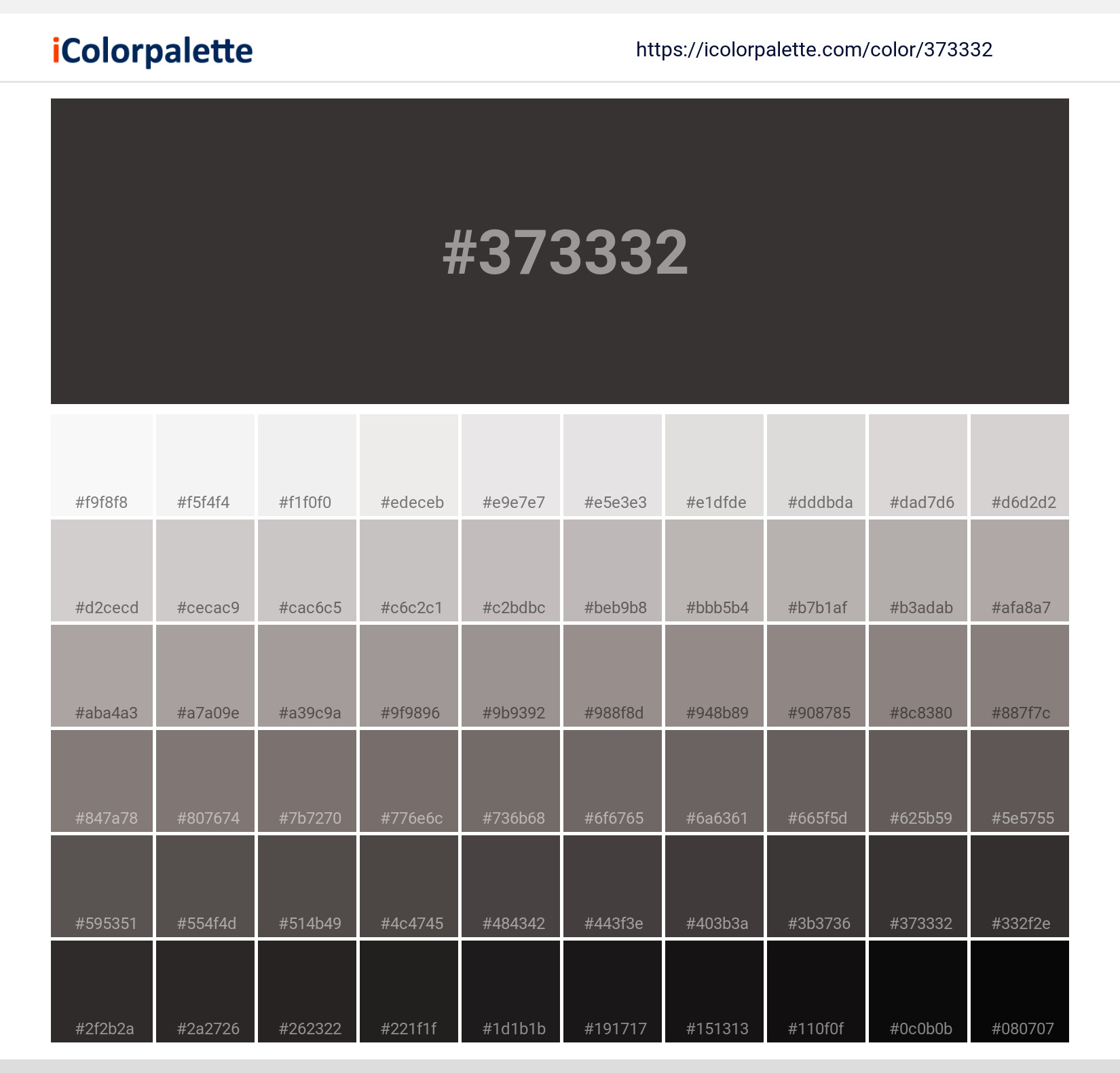 #373332 Solid Color Image
