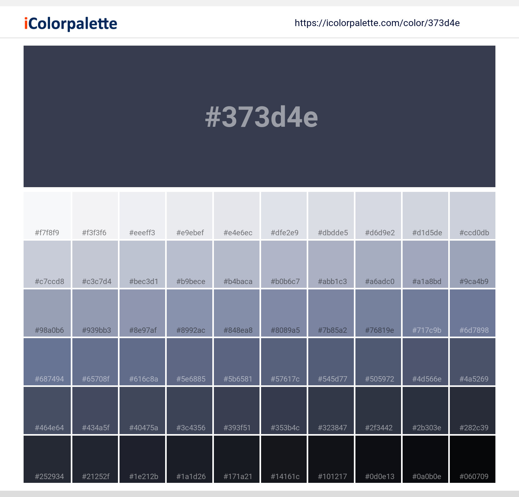 #373d4e Solid Color Image