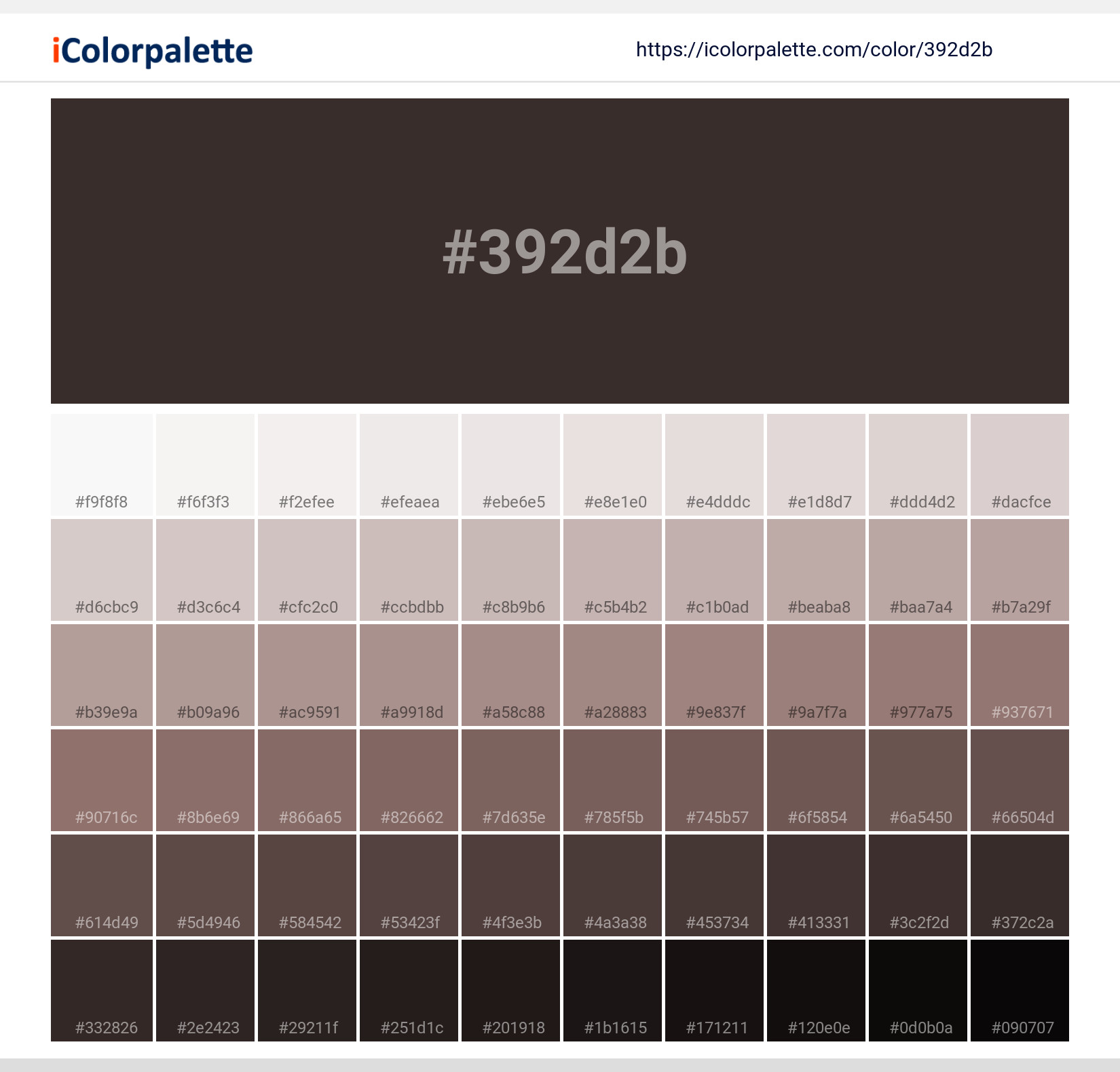 #392d2b Solid Color Image