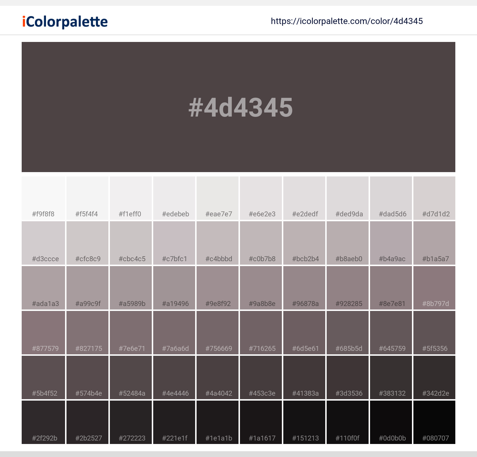 #4d4345 Solid Color Image