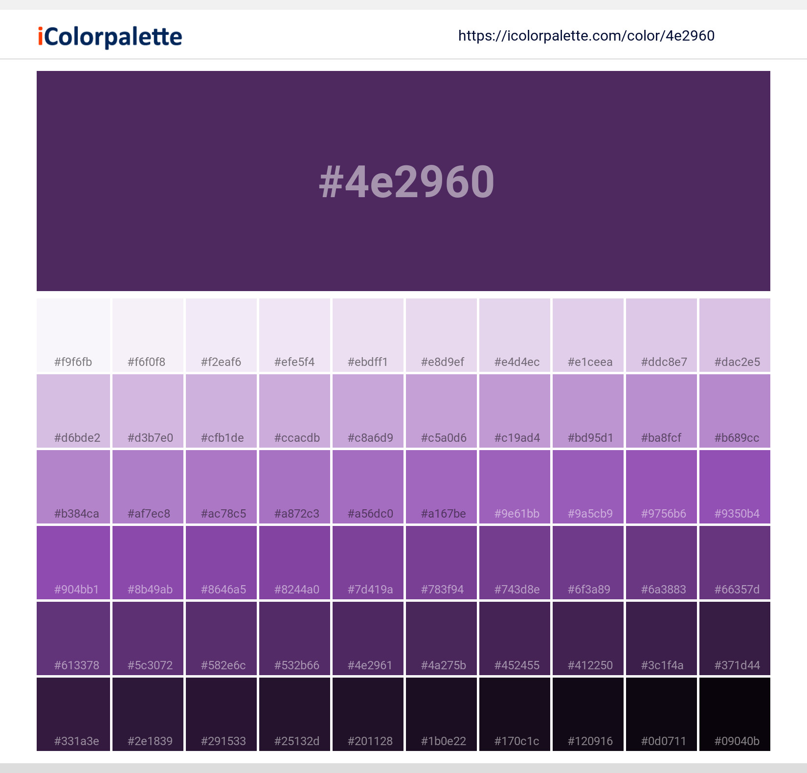 #4e2960 Solid Color Image