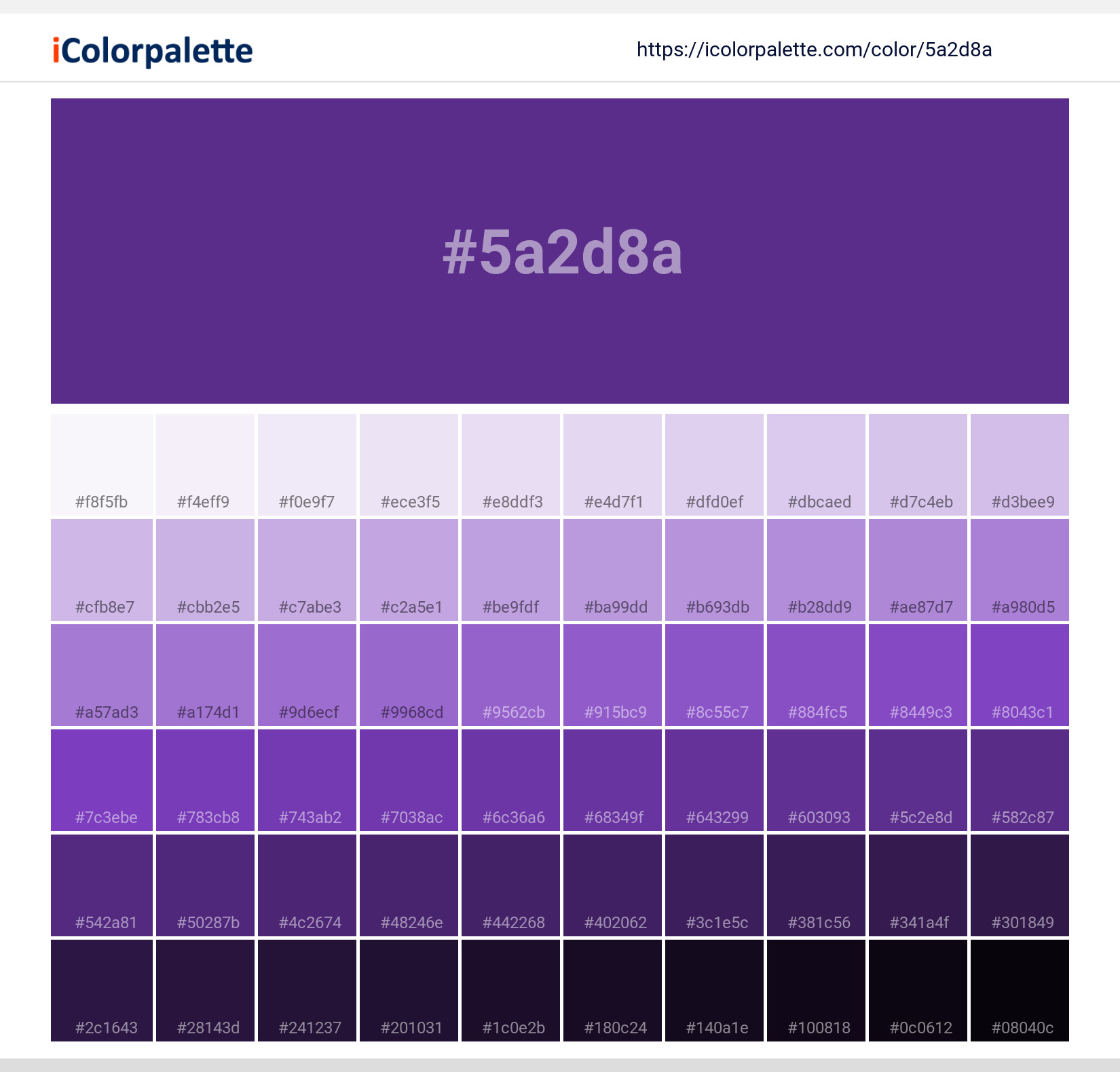 #5a2d8a Solid Color Image