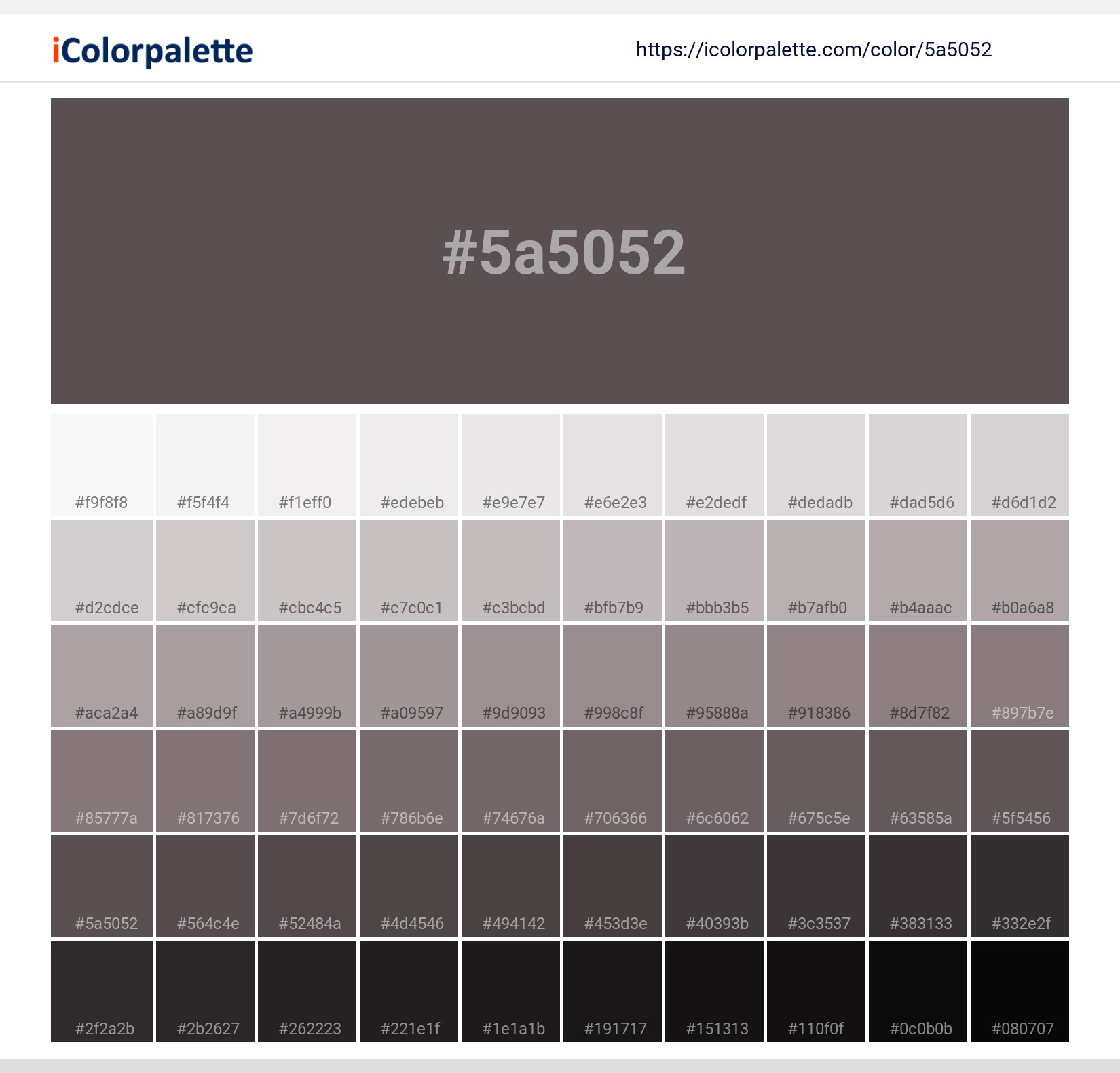 #5a5052 Solid Color Image
