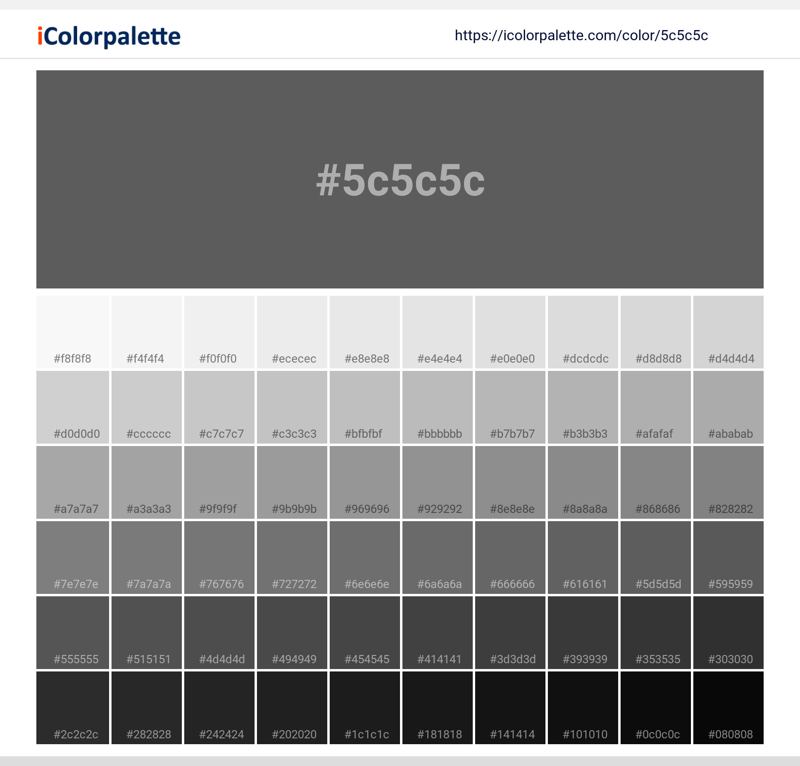 #5c5c5c Solid Color Image
