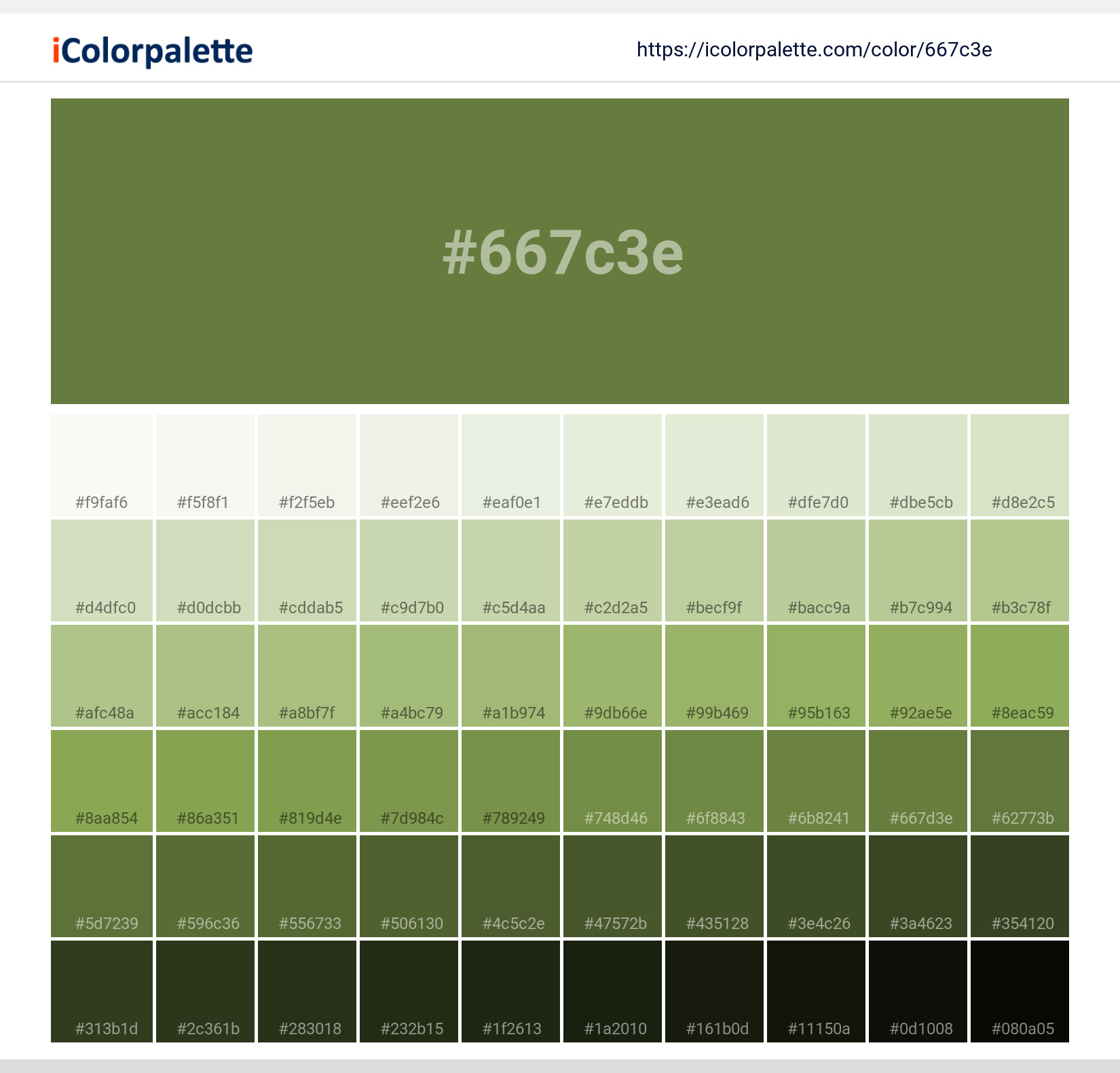 667c3e Color Shades 