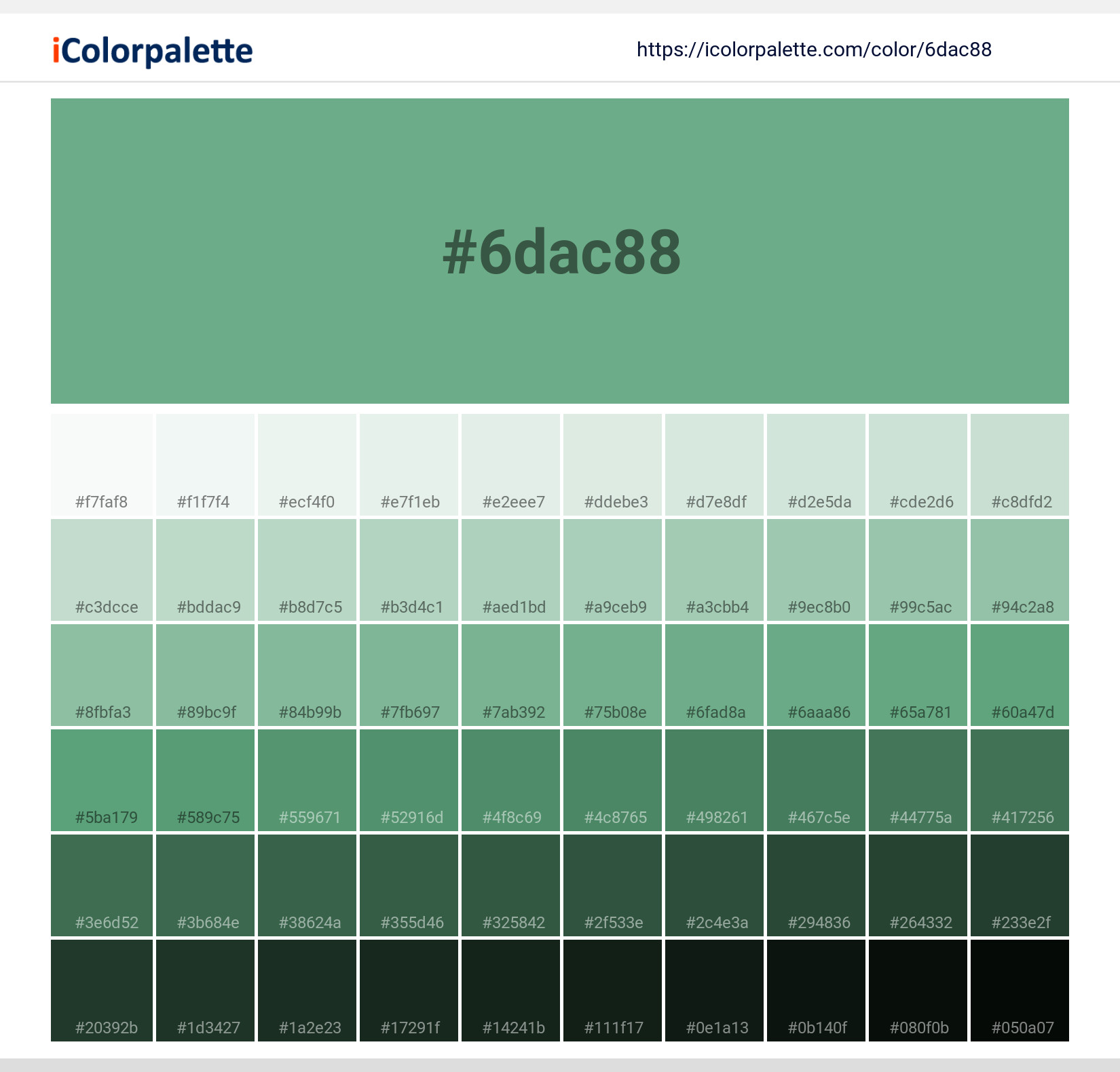 #6dac88 Solid Color Image