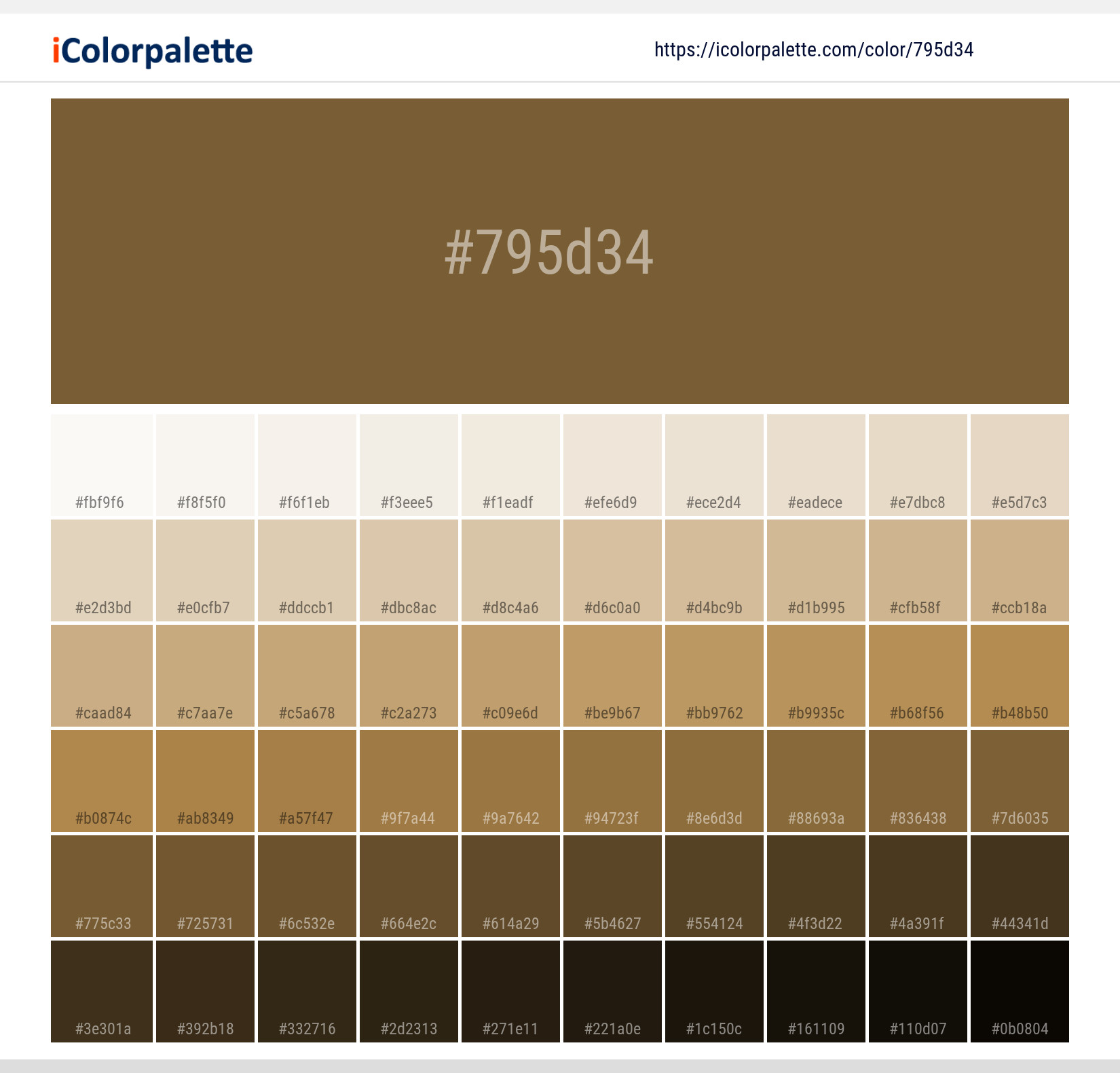 #795d34 Solid Color Image