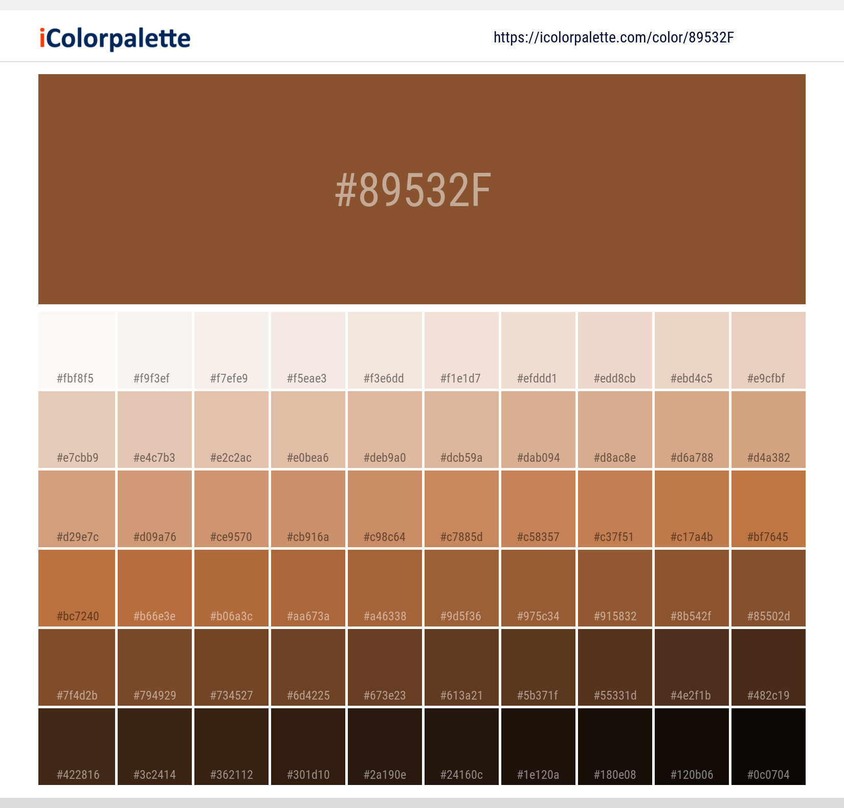 #89532f Solid Color Image