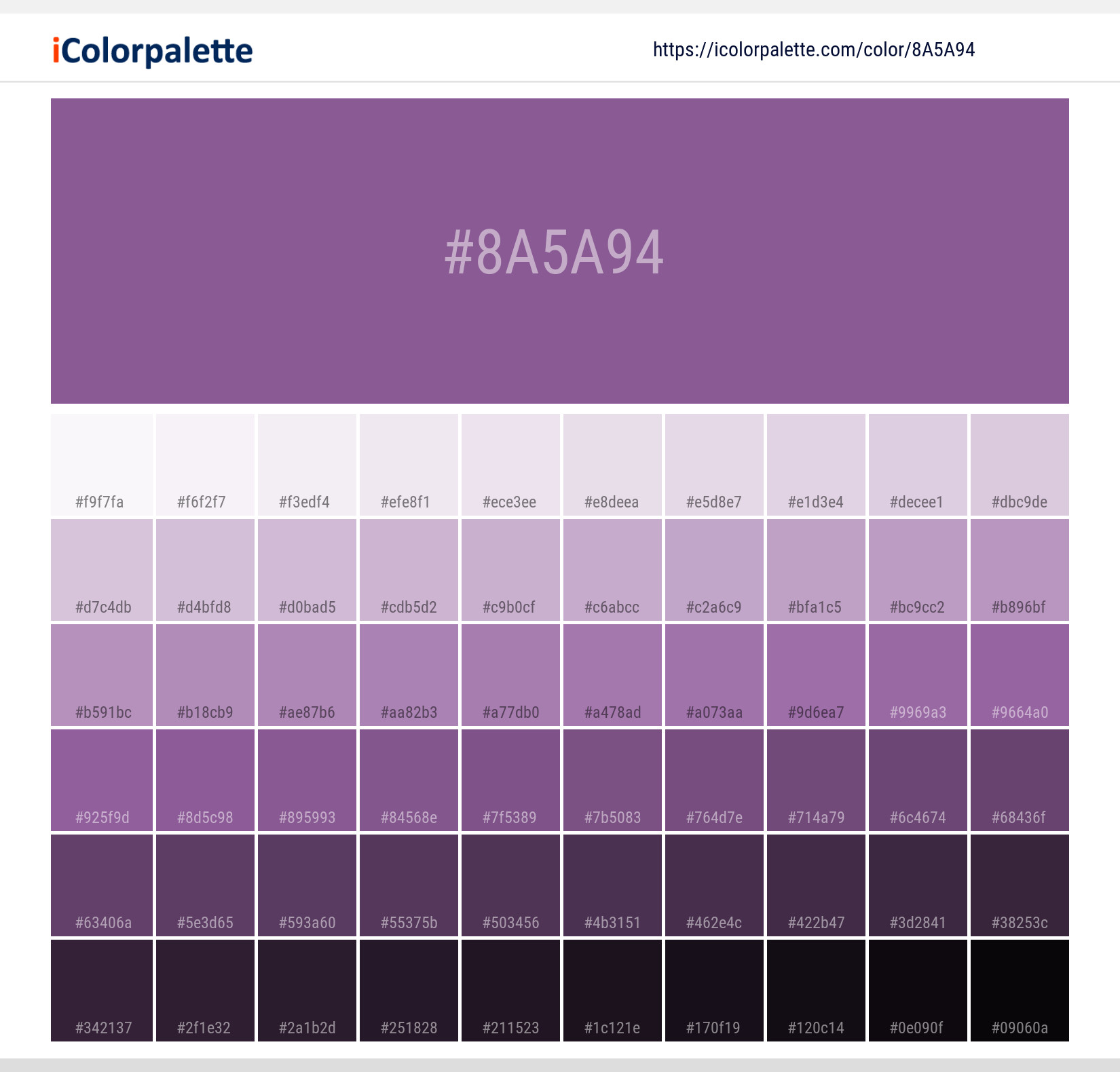 #8a5a94 Solid Color Image
