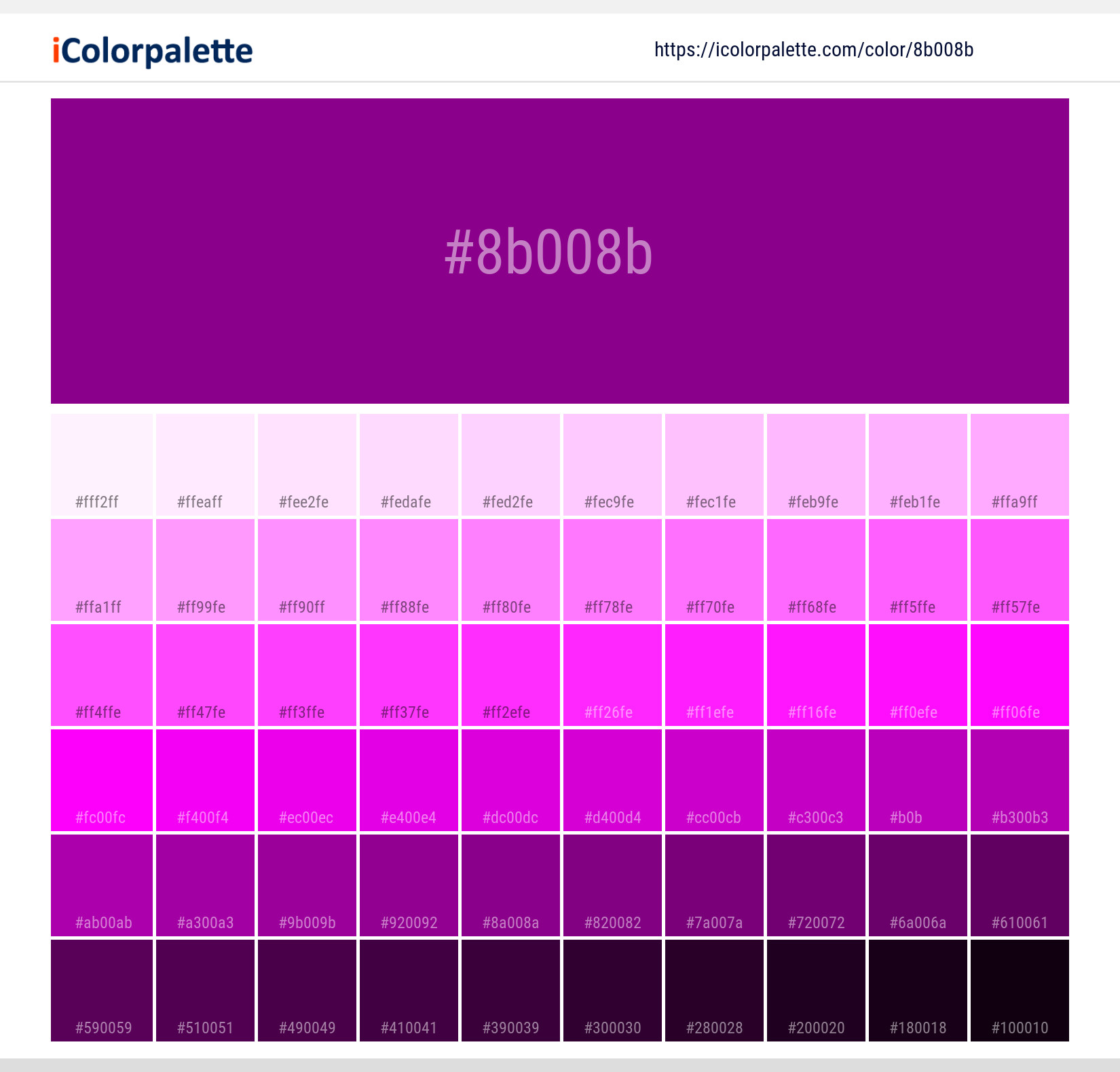 Dark Magenta RGB, CMYK, HEX Color Codes and Color Meaning