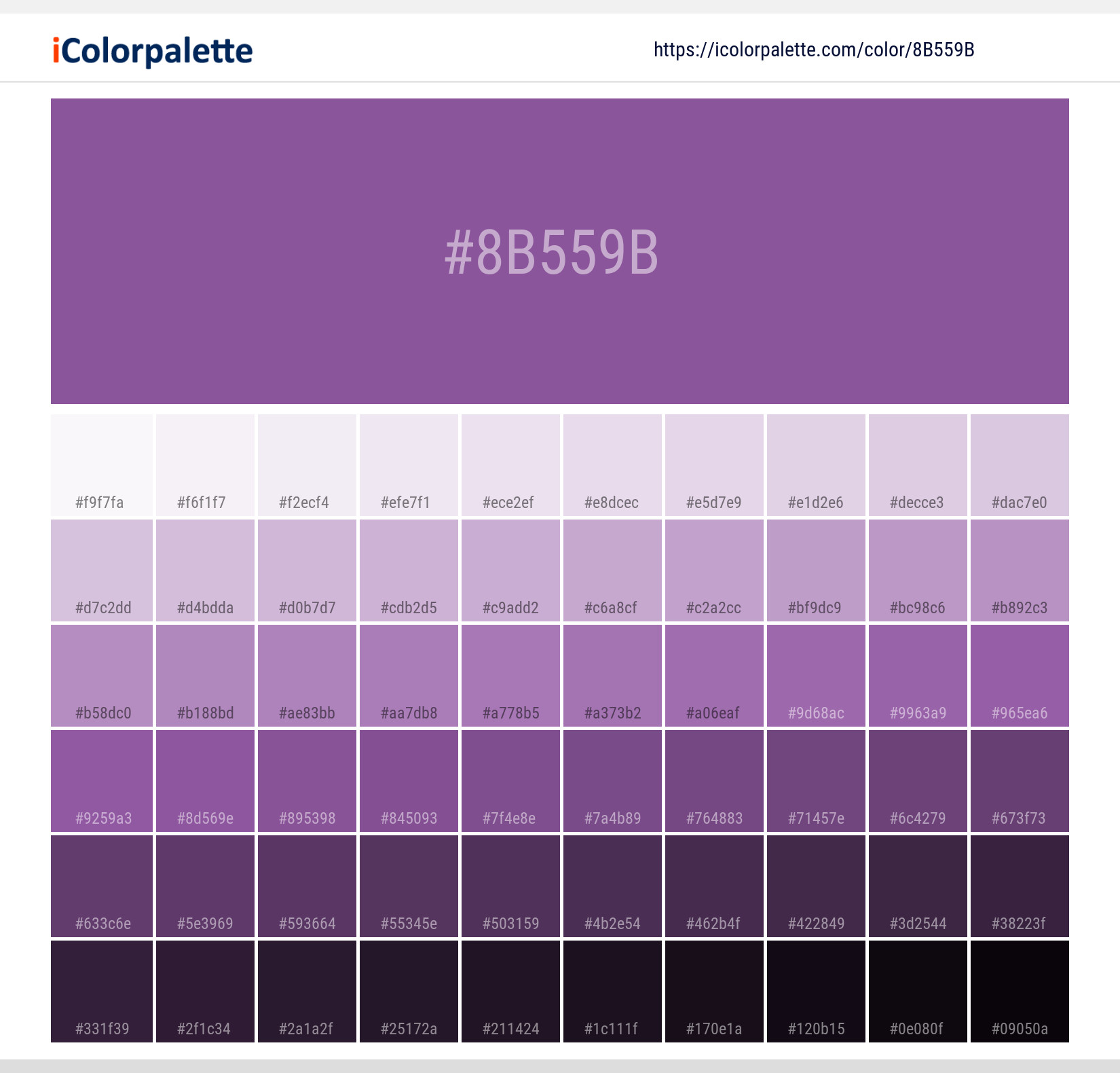 #8b559b Solid Color Image