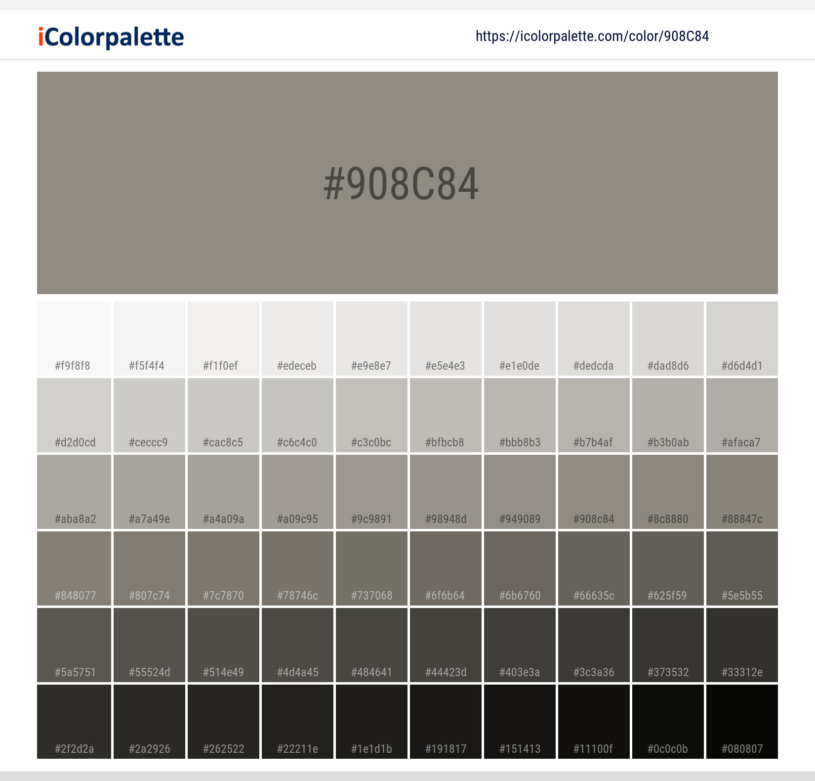 #908c84 Solid Color Image