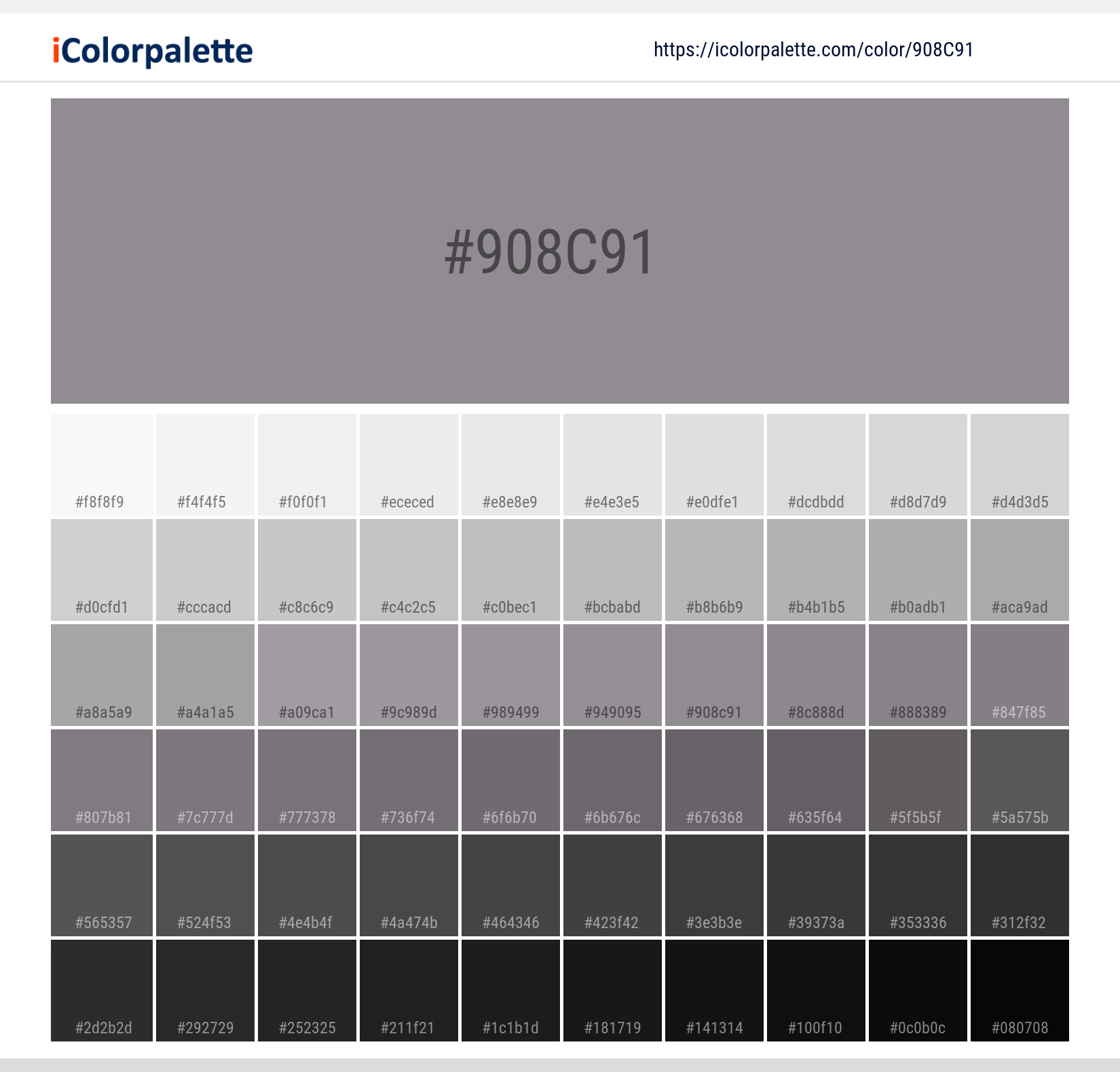 #908c91 Solid Color Image