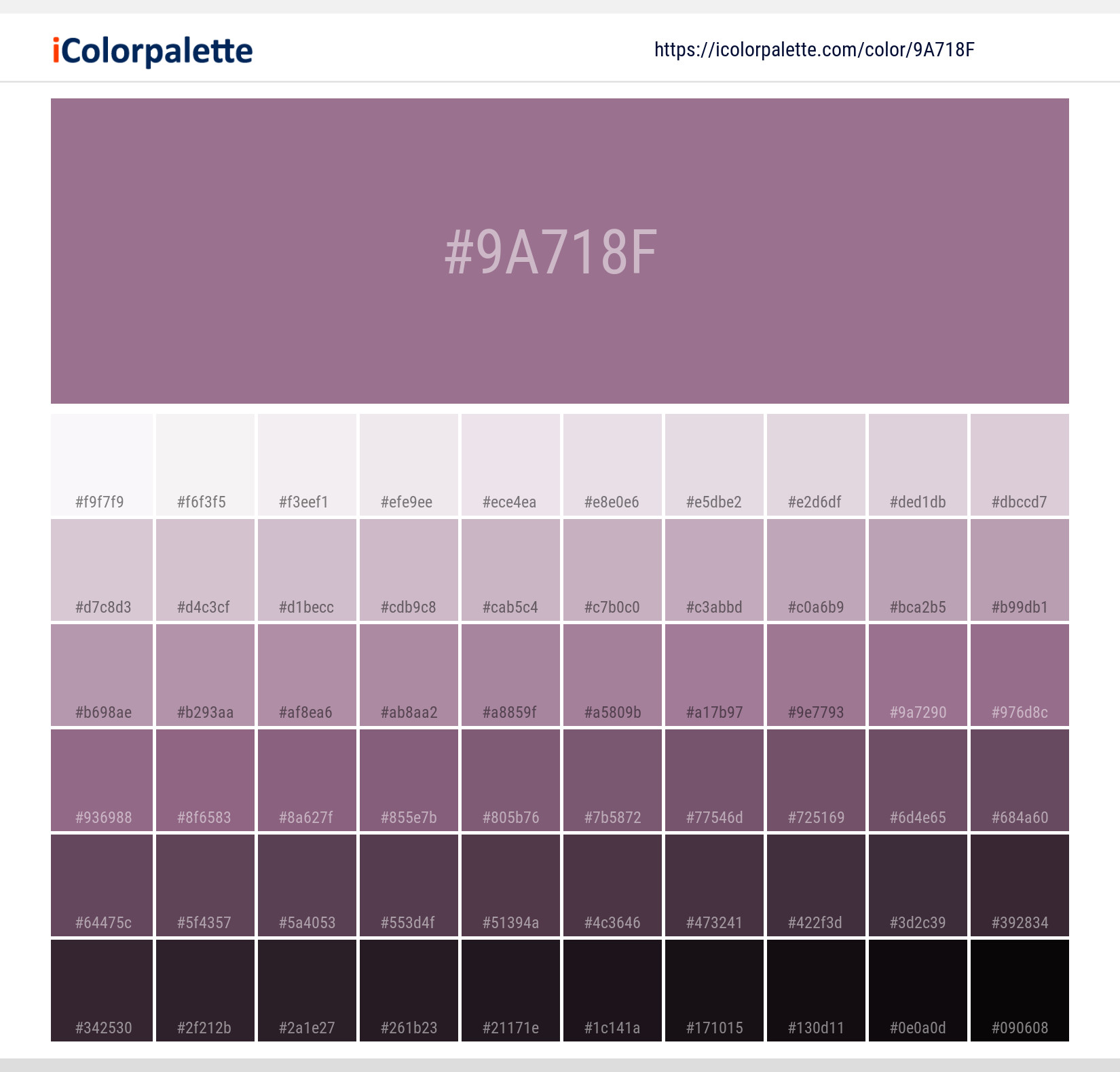 #9a718f Solid Color Image