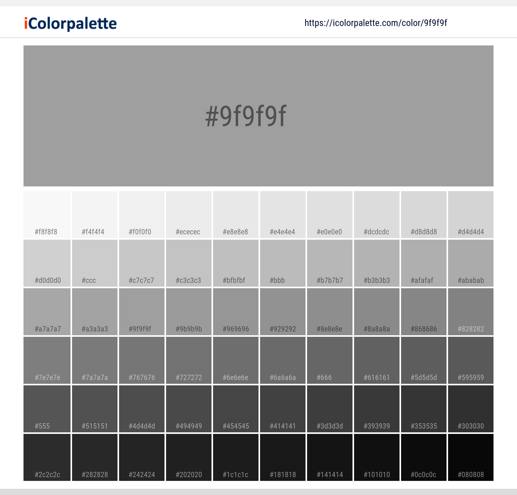 #9f9f9f Solid Color Image