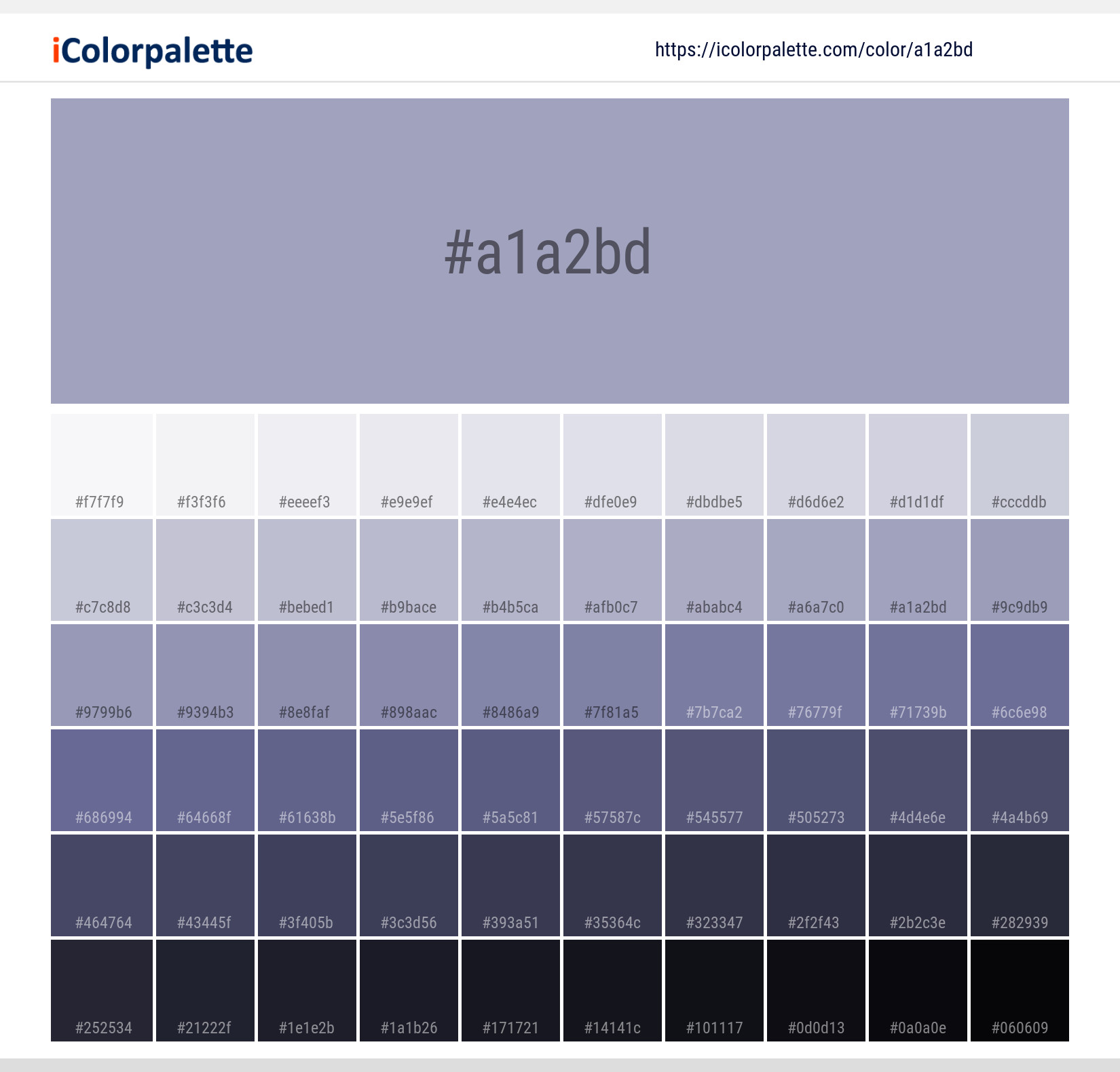 #a1a2bd Solid Color Image