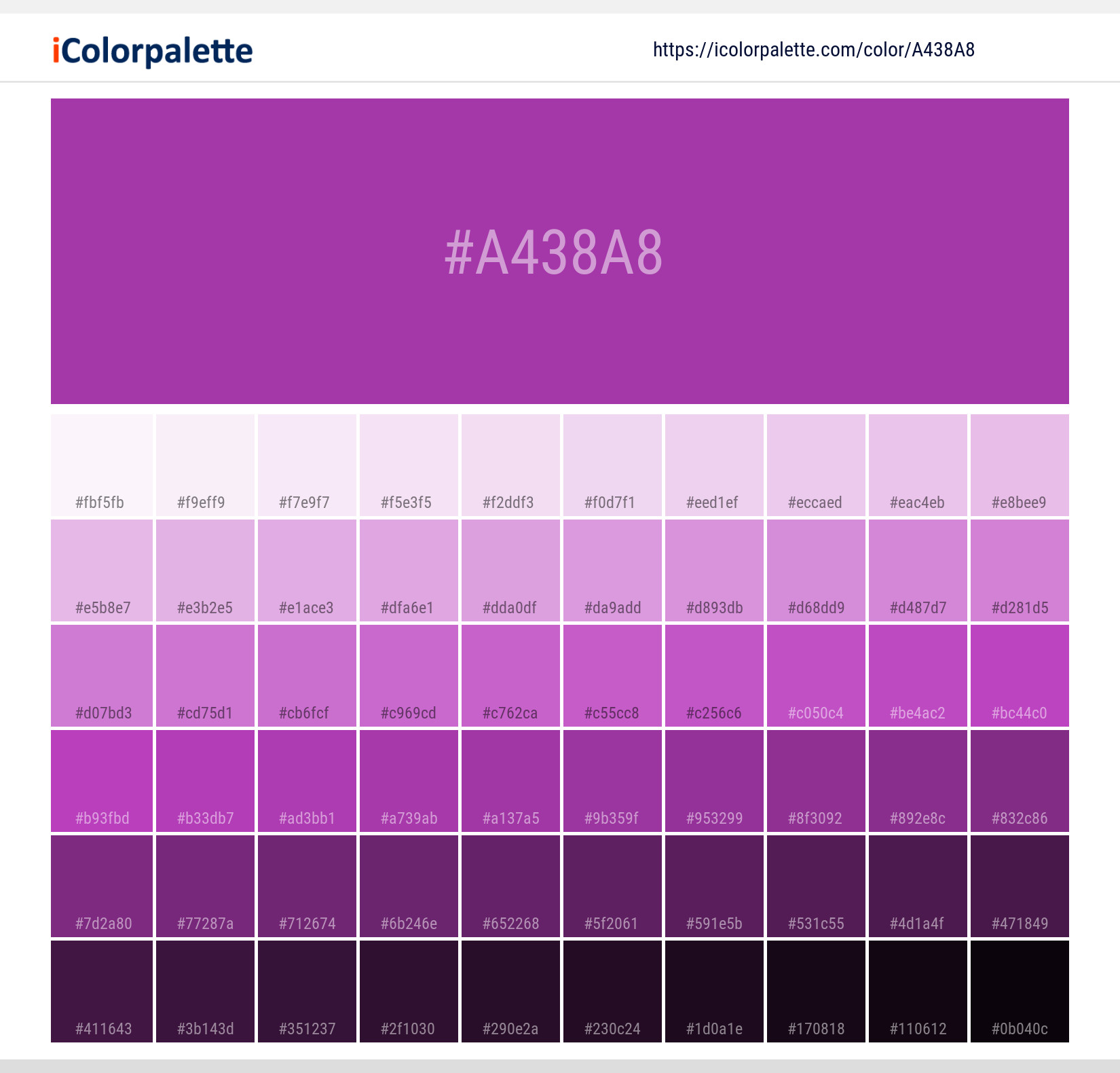 #a438a8 Solid Color Image