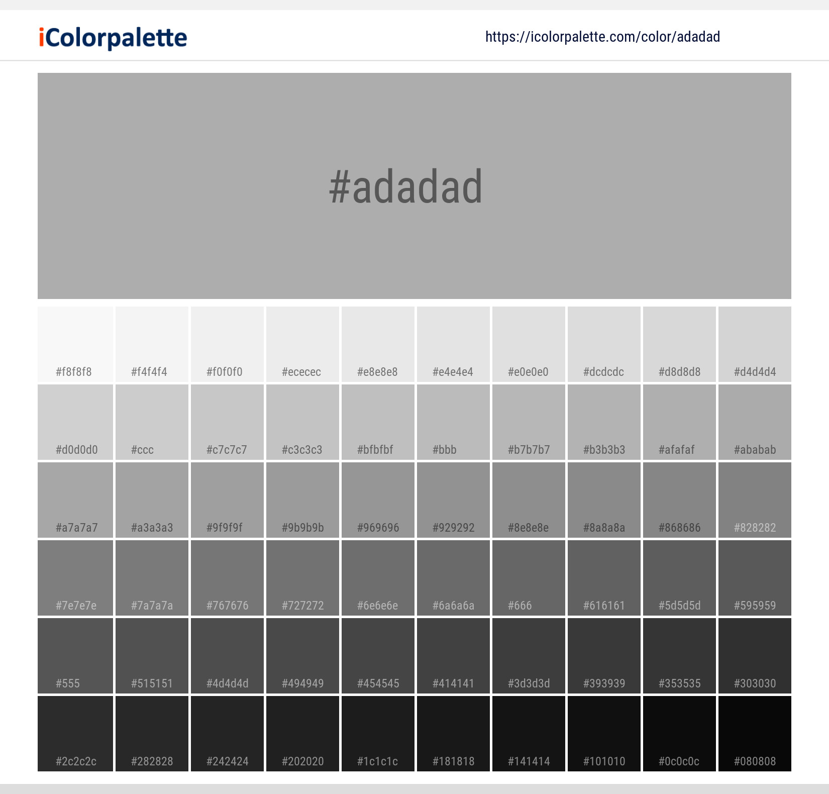 #adadad Solid Color Image