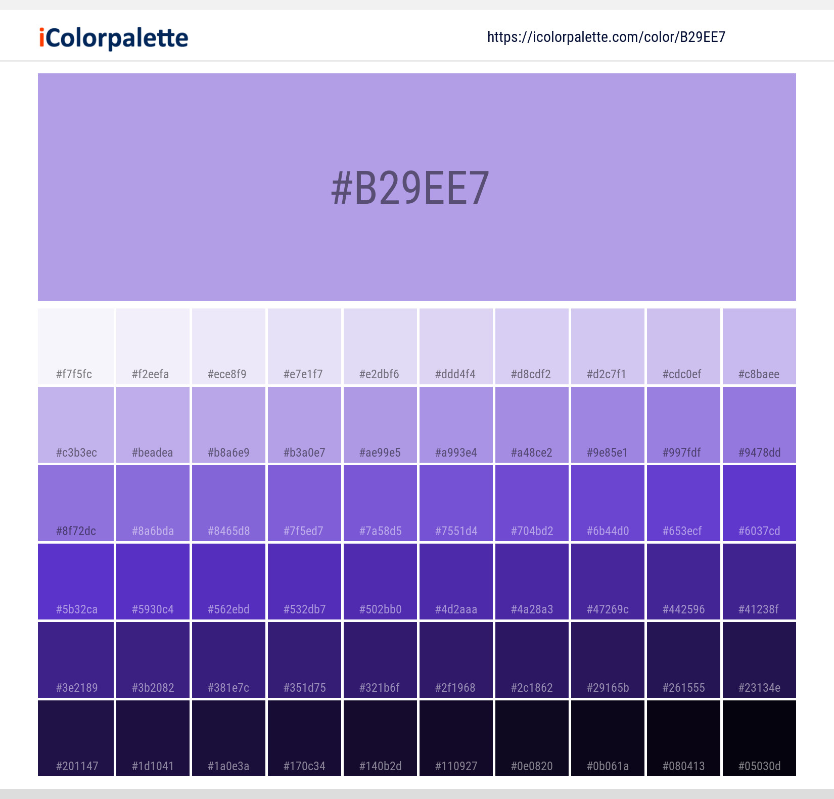 #b29ee7 Solid Color Image