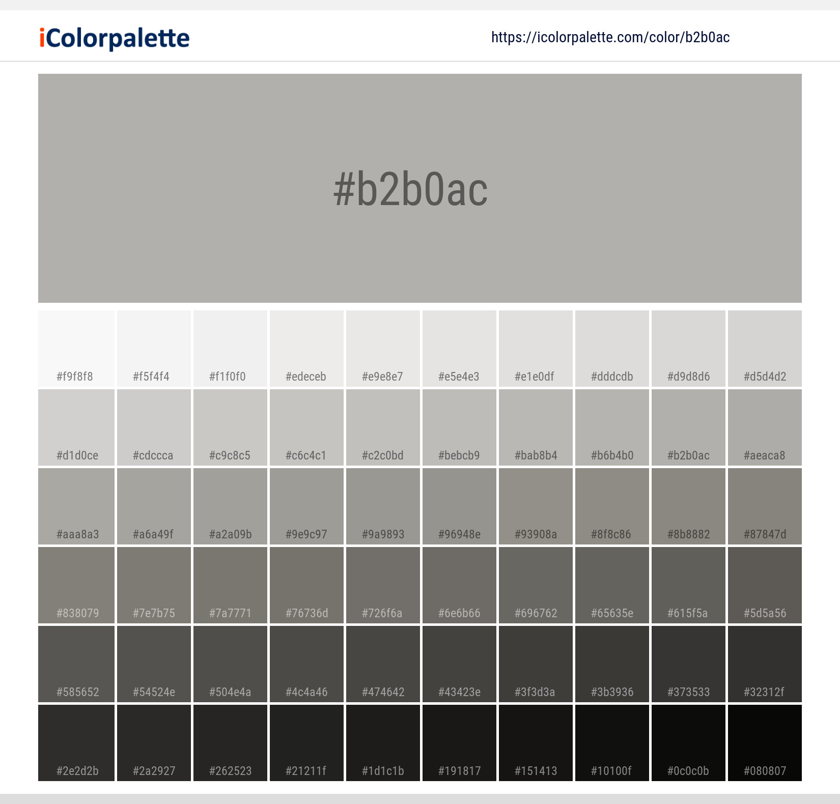 #b2b0ac Solid Color Image