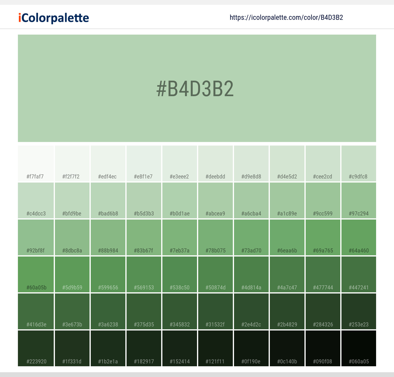 Pantone 13 0116 Tcx Pastel Green Color Hex Color Code B4d3b2 Information Hsl Rgb Pantone