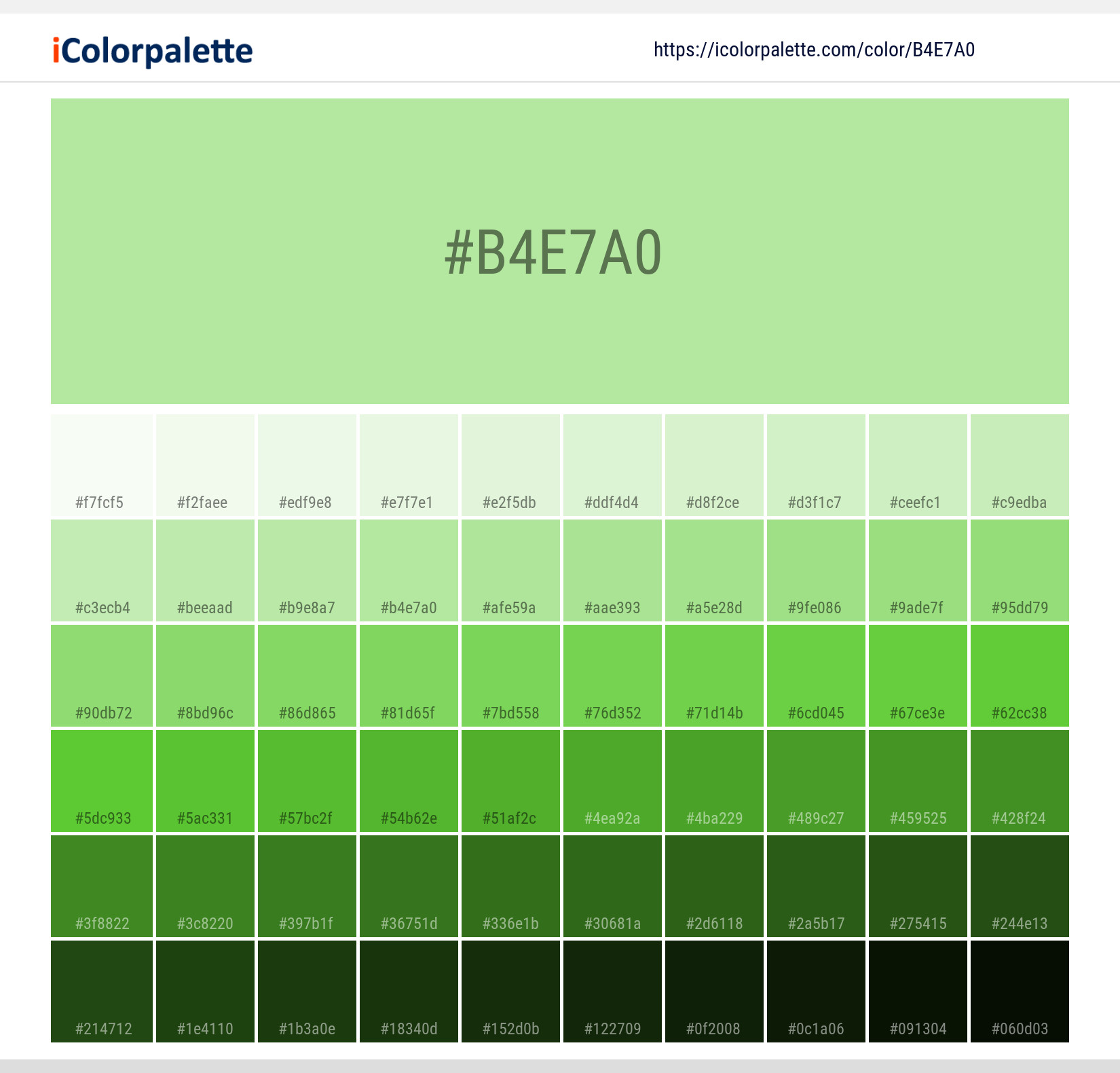#b4e7a0 Solid Color Image