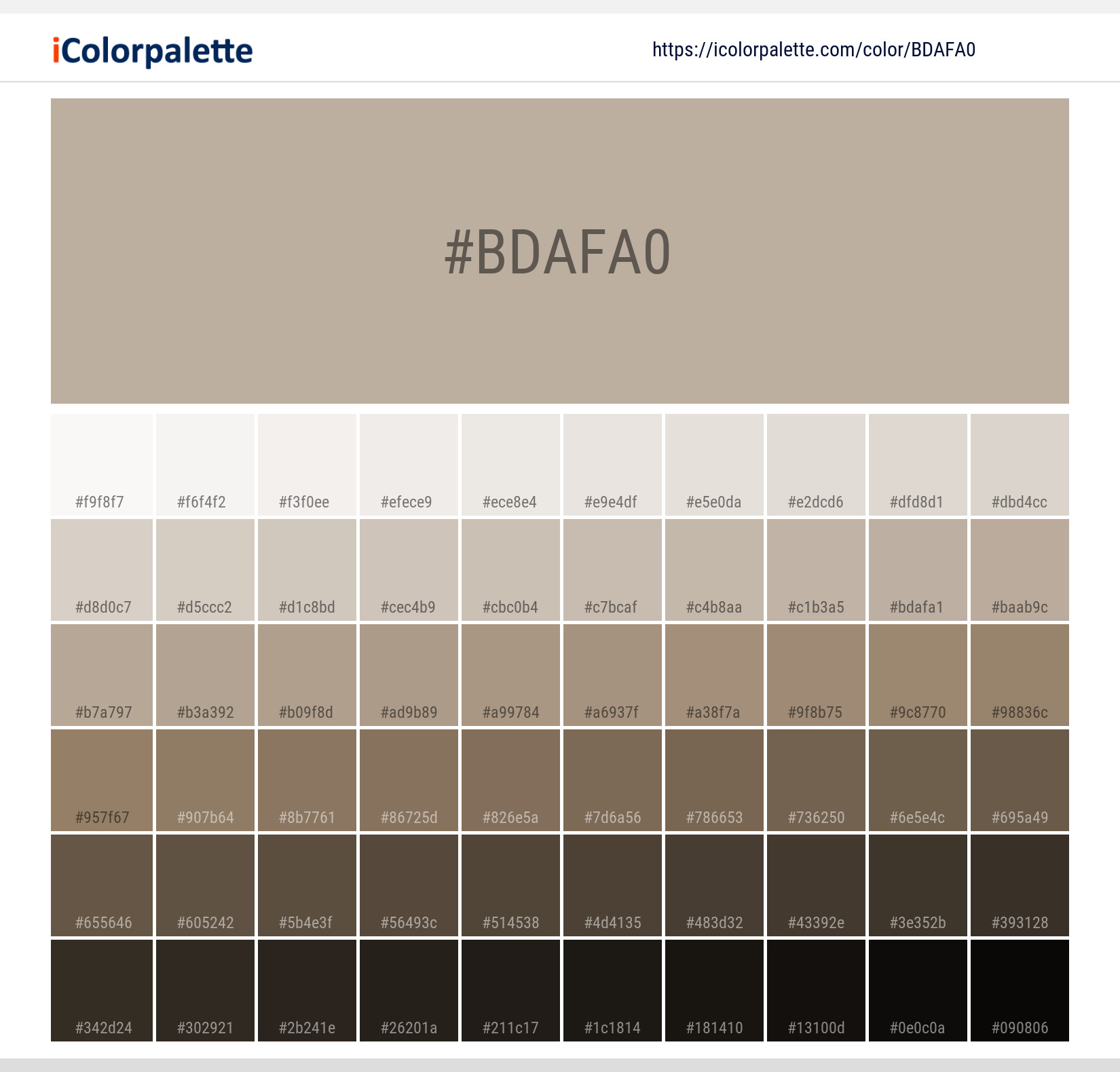 #bdafa0 Solid Color Image