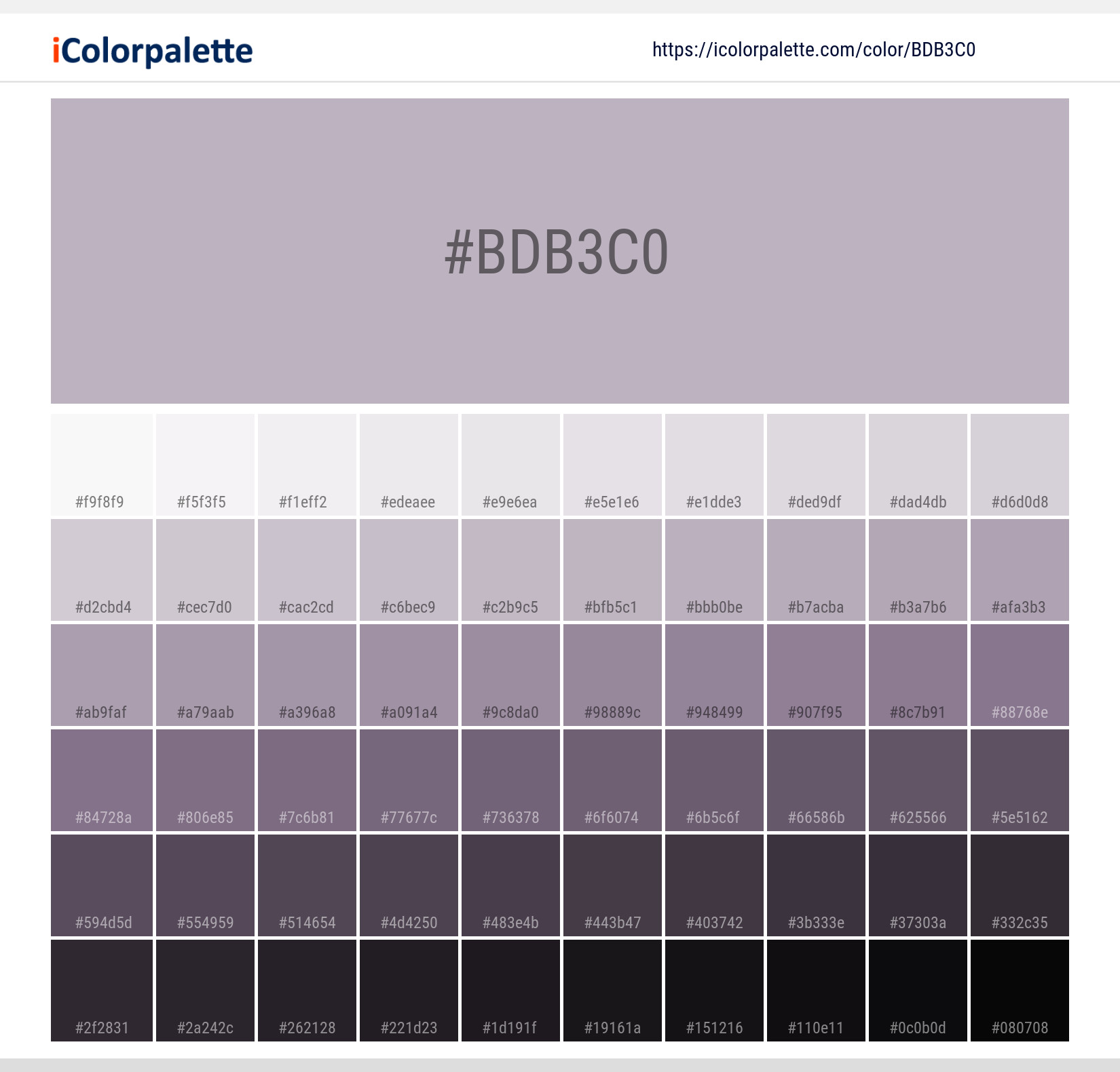 #bdb3c0 Solid Color Image
