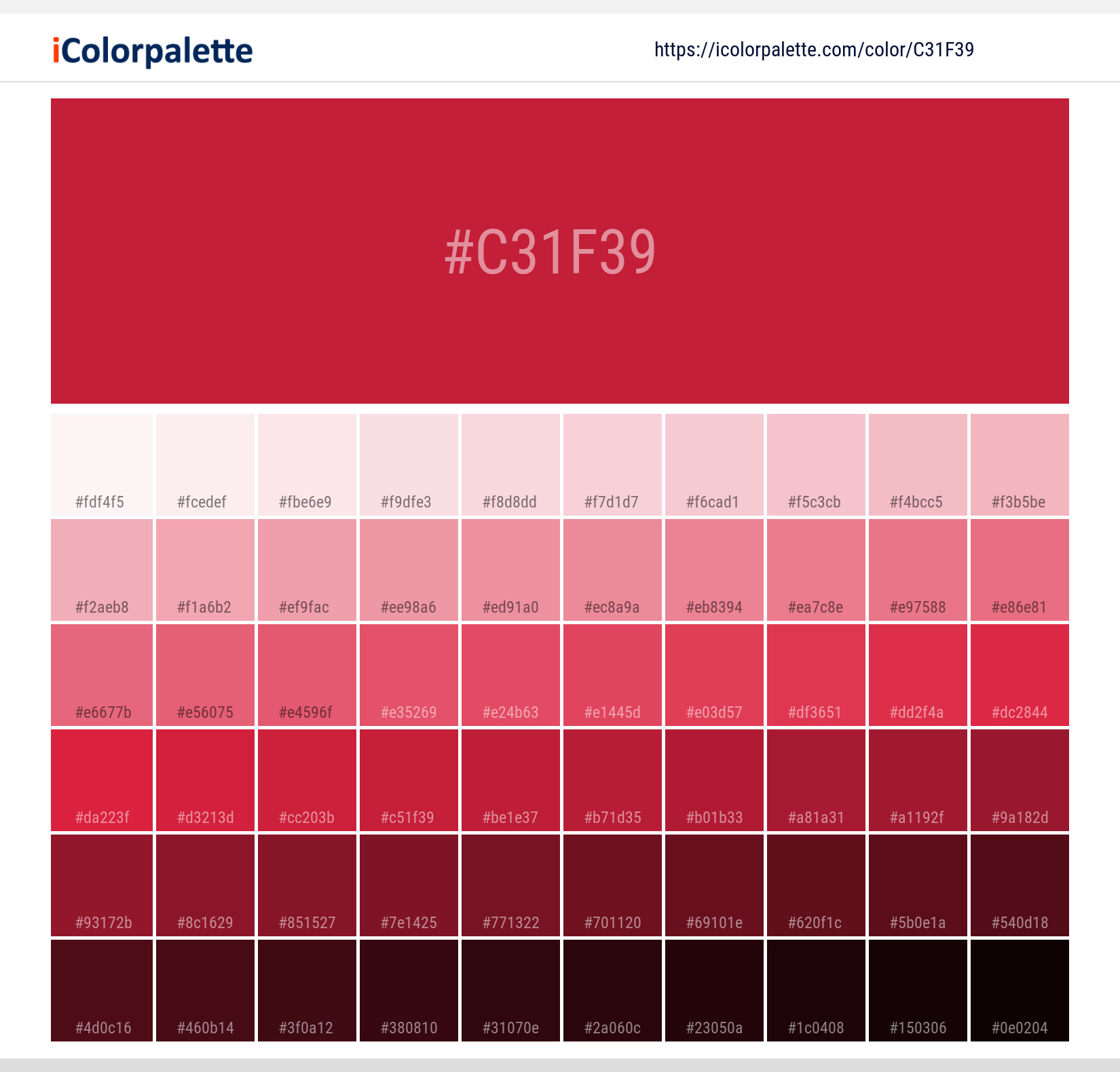 #c31f39 Solid Color Image