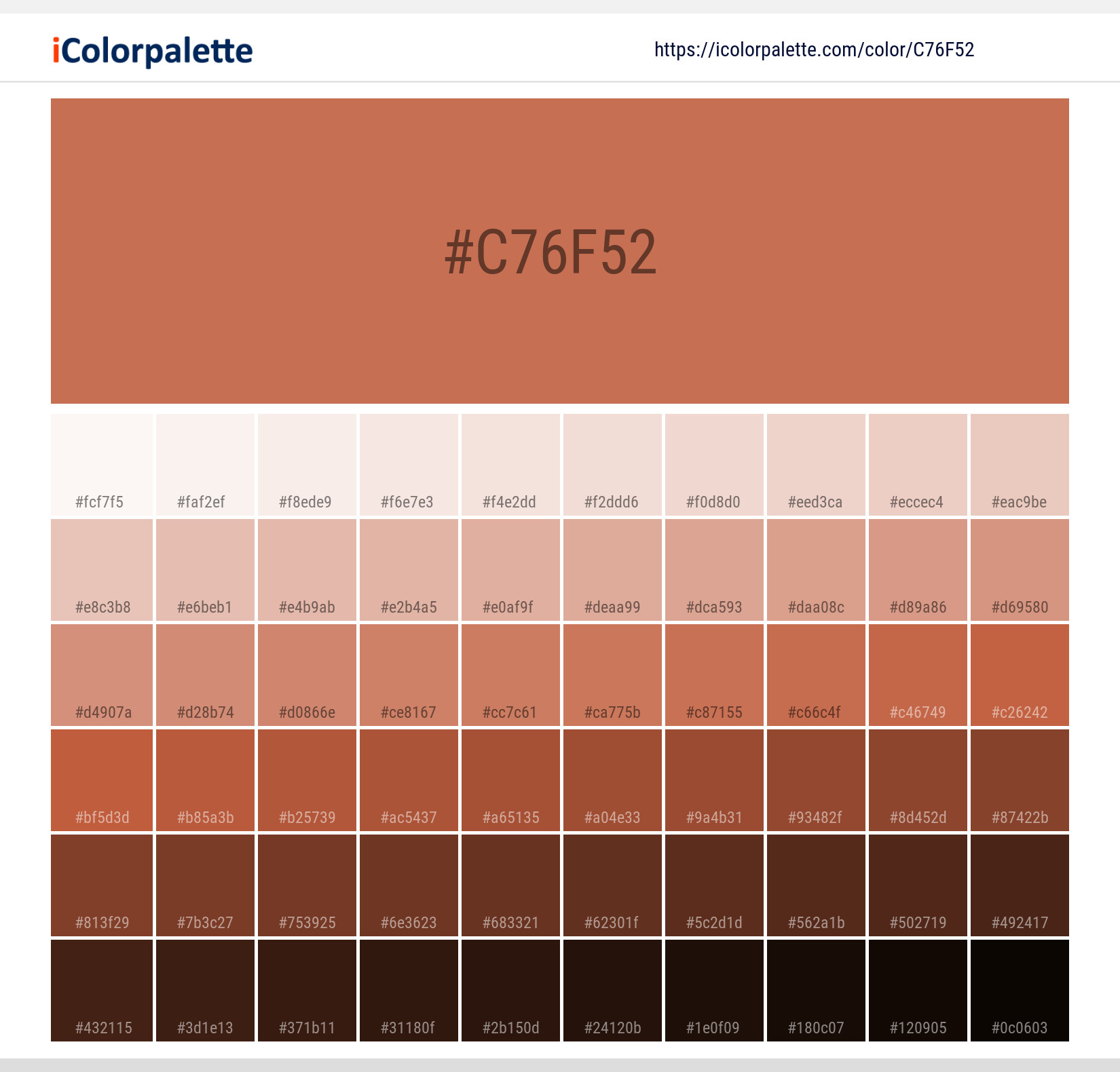 #c76f52 Solid Color Image
