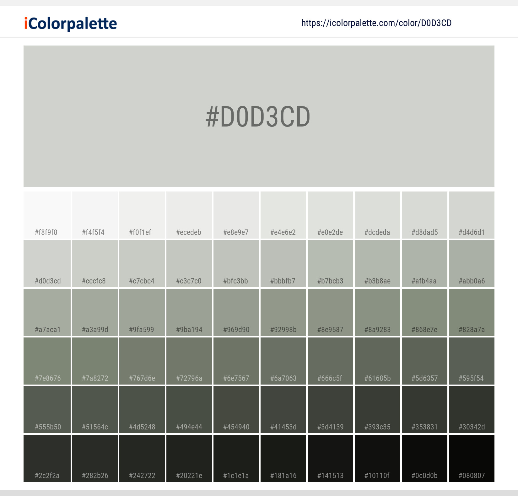 #d0d3cd Solid Color Image