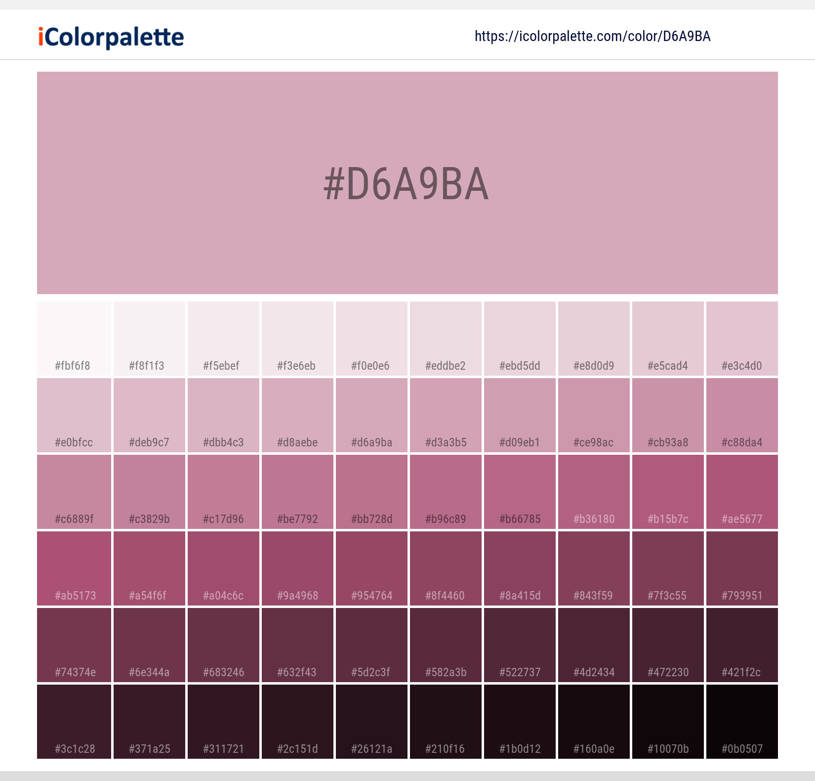 #d6a9ba Solid Color Image