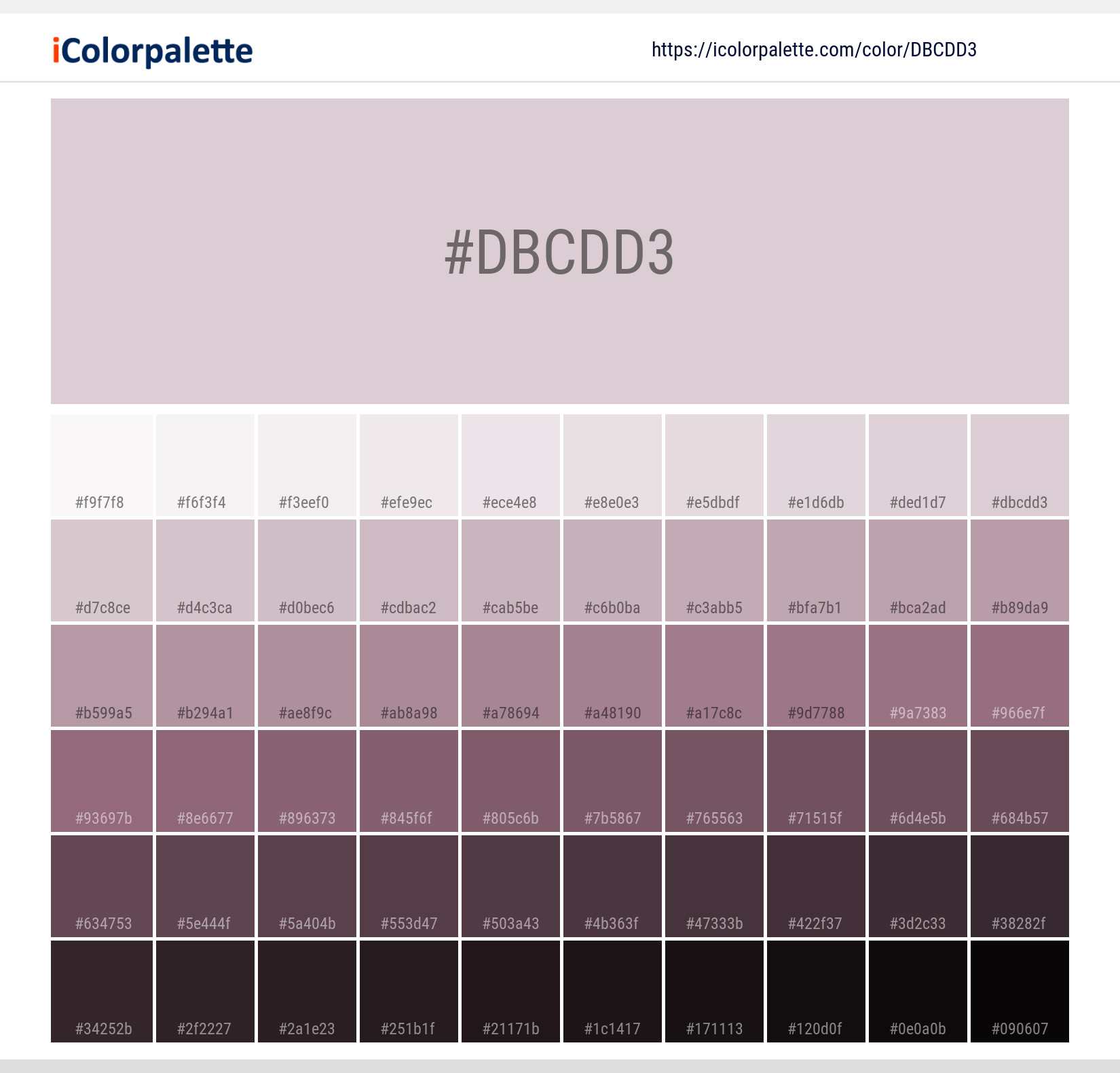 #dbcdd3 Solid Color Image