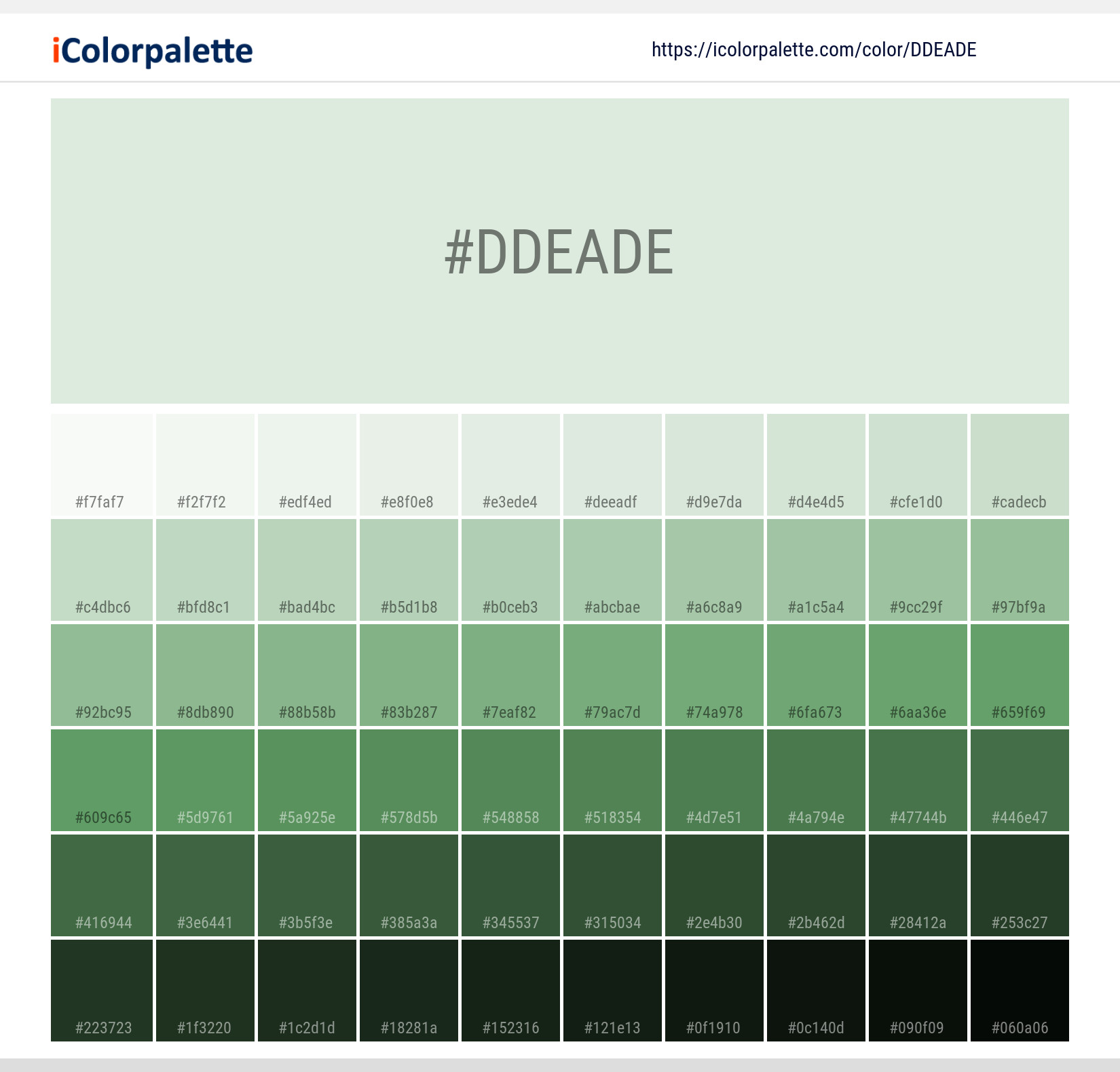 #ddeade Solid Color Image