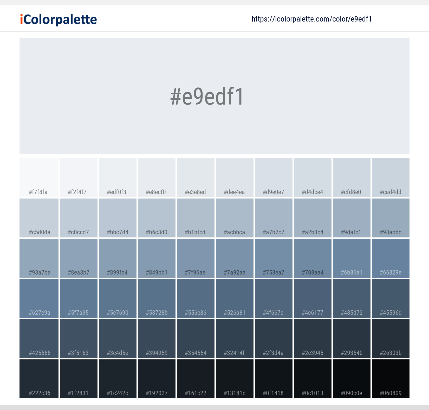 #e9edf1 Solid Color Image