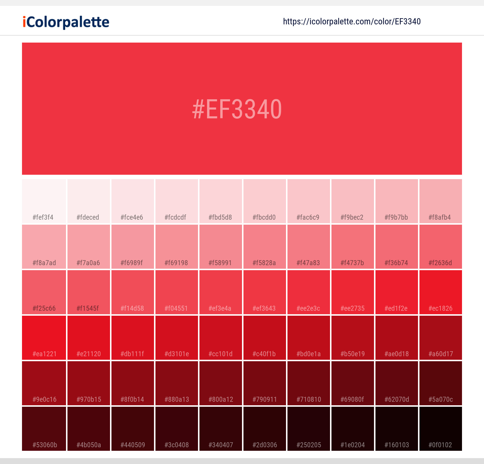 Pantone Red C Color | Hex Code #EF3340 information | Hsl | Rgb |