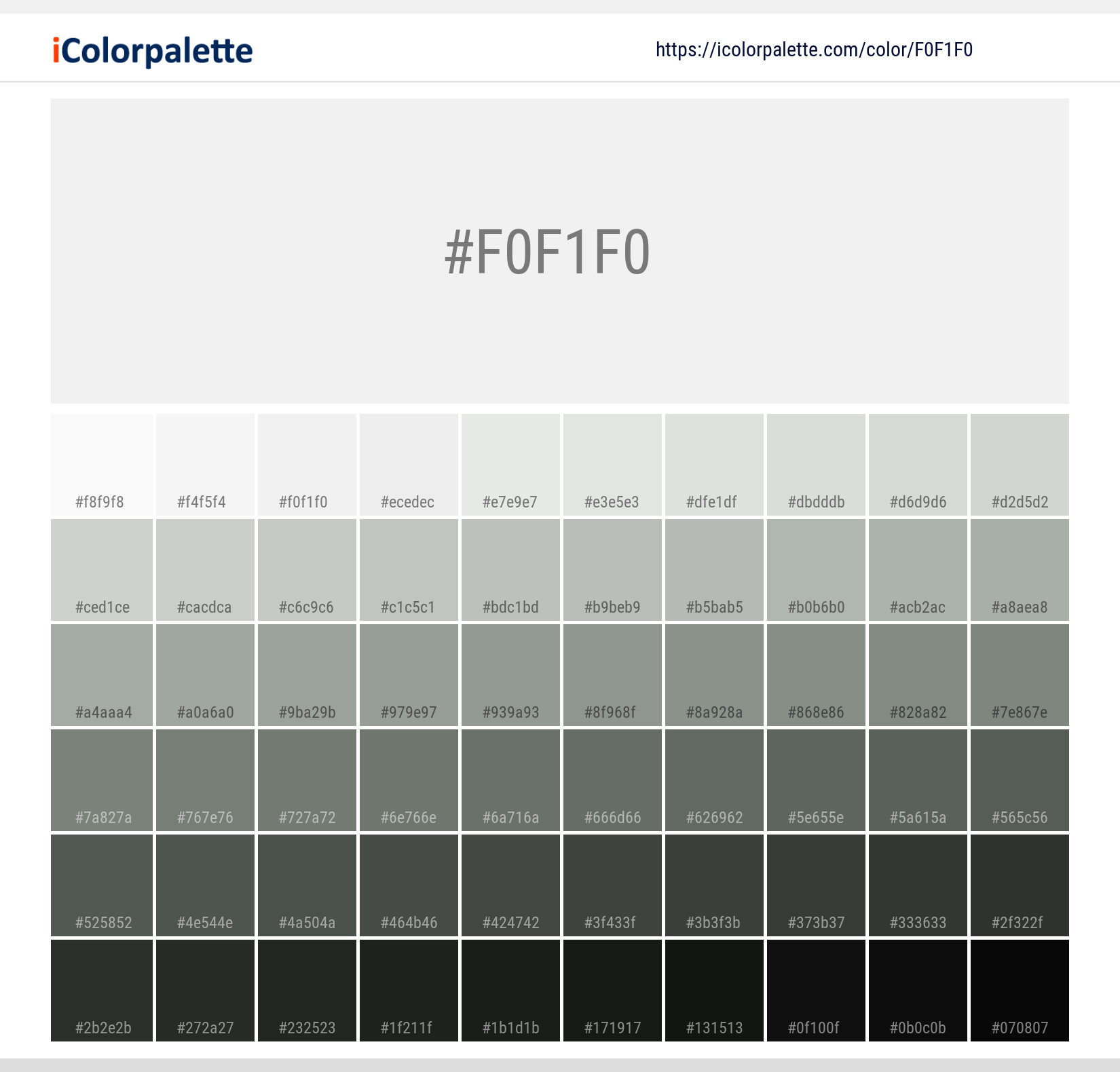 #f0f1f0 Solid Color Image
