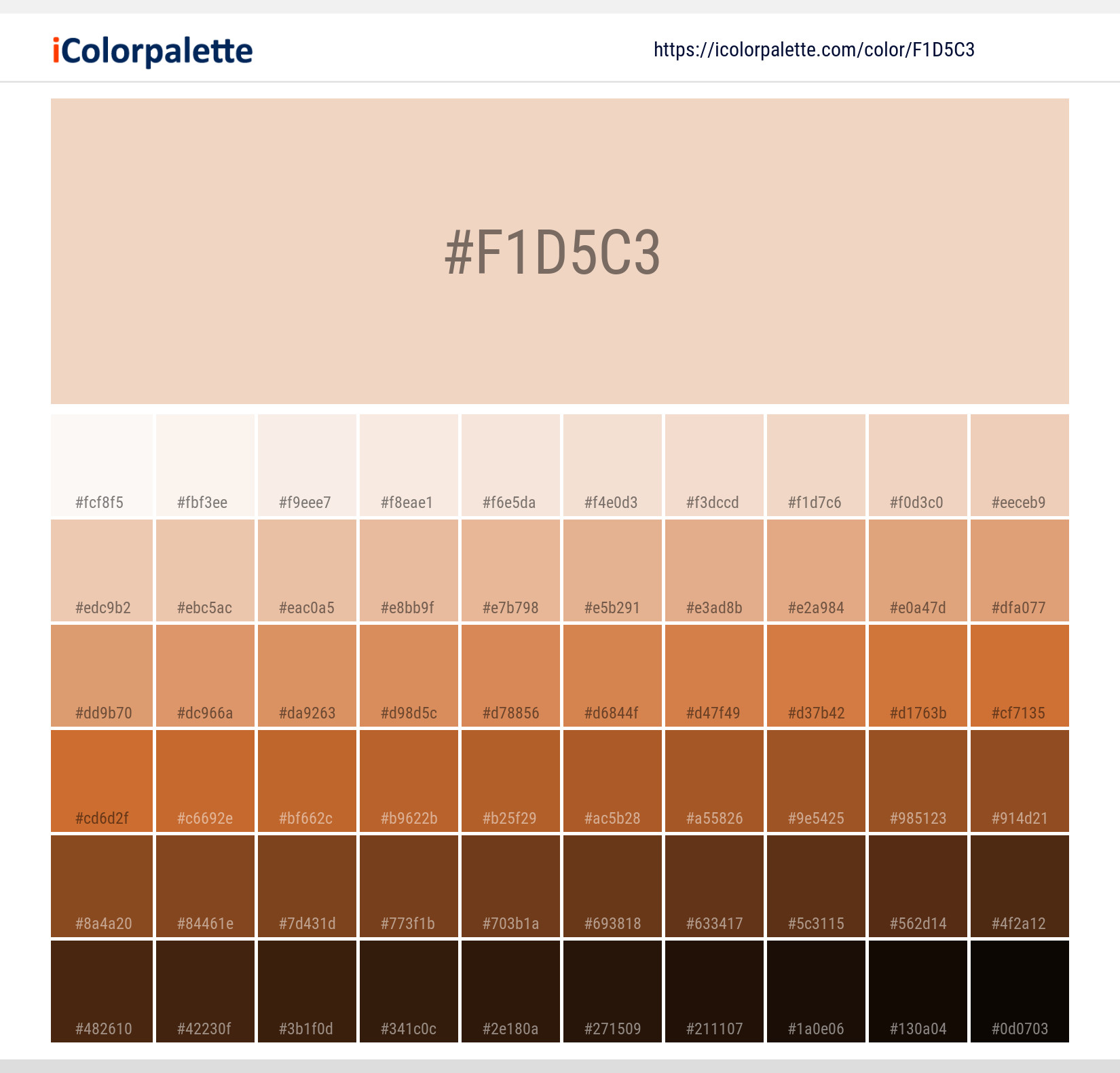 #f1d5c3 Solid Color Image