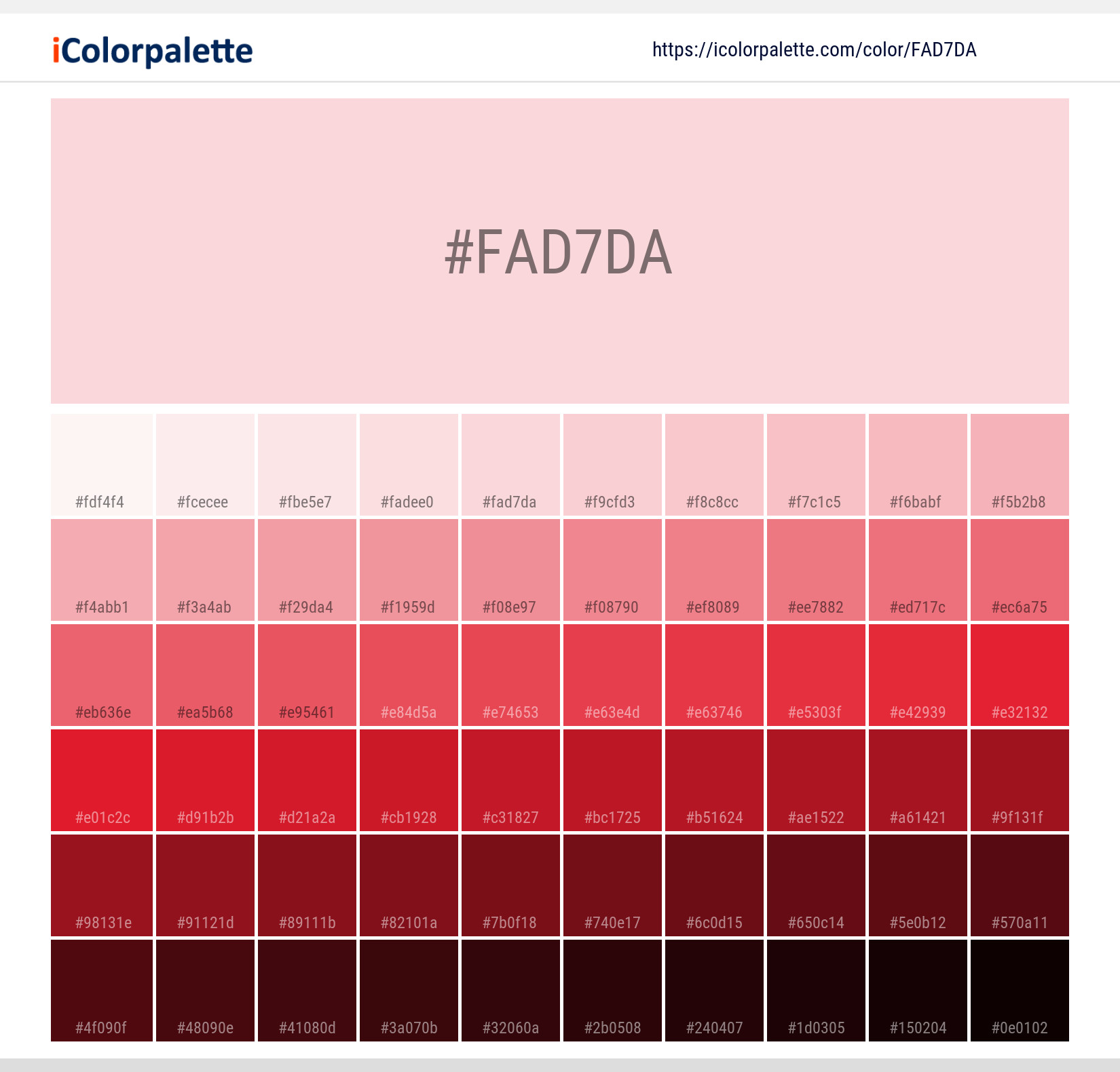 #fad7da Solid Color Image