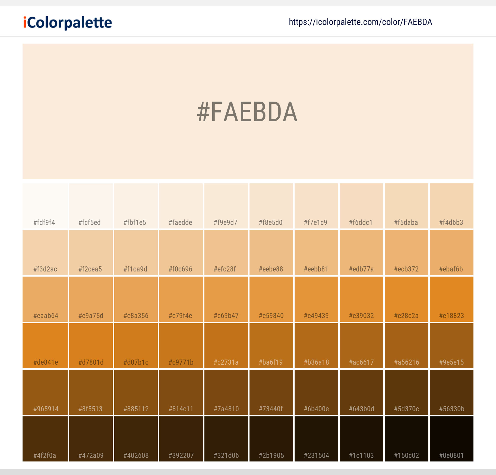 #faebda Solid Color Image