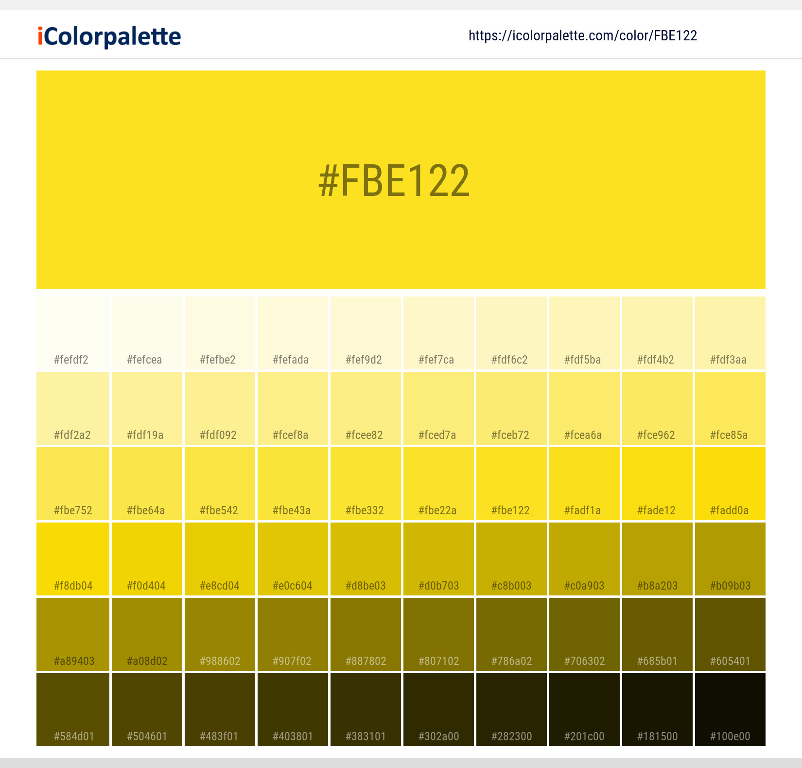 #fbe122 Solid Color Image
