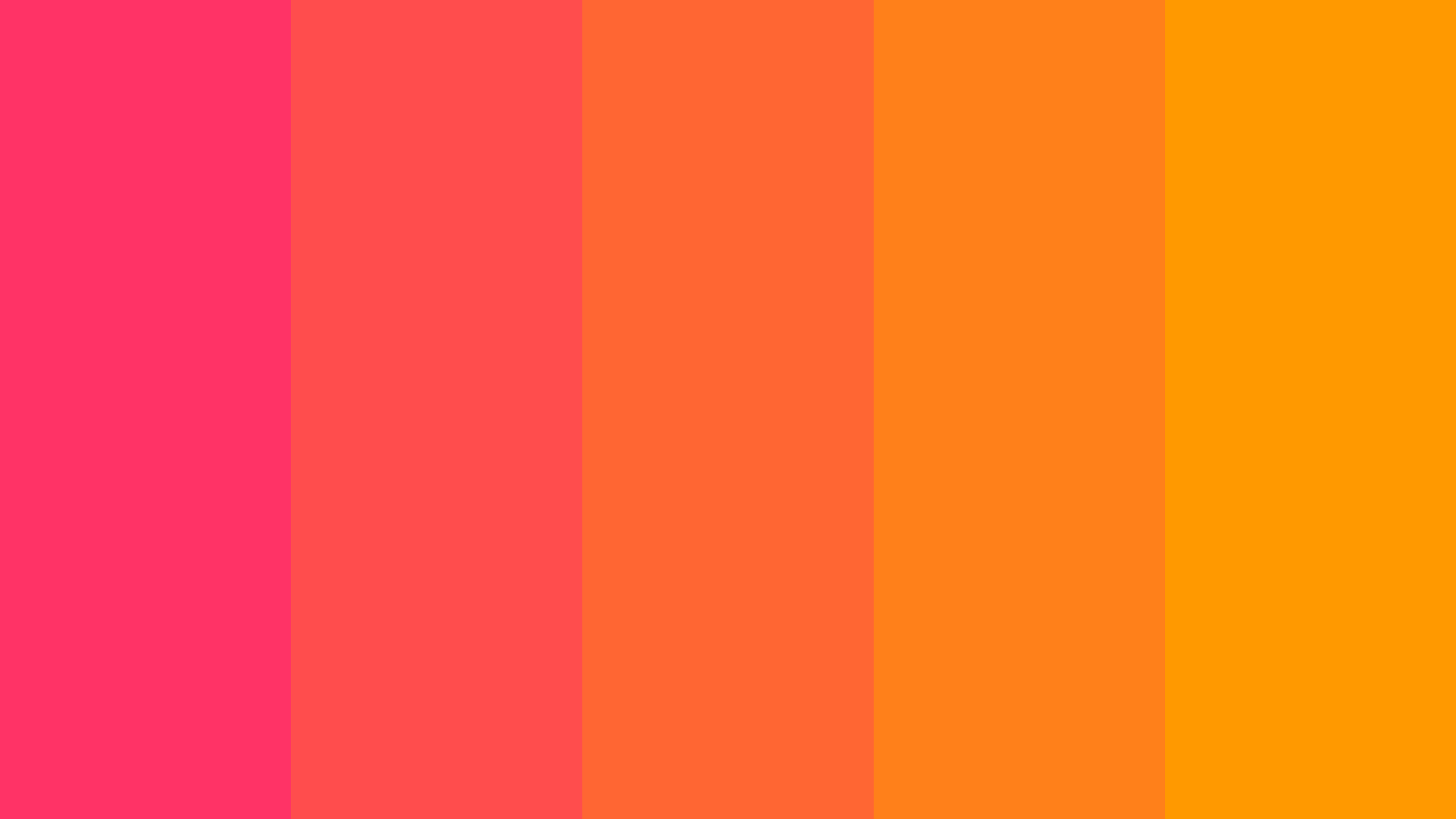 Radical Red – Sunset Orange – Outrageous Orange – Pumpkin