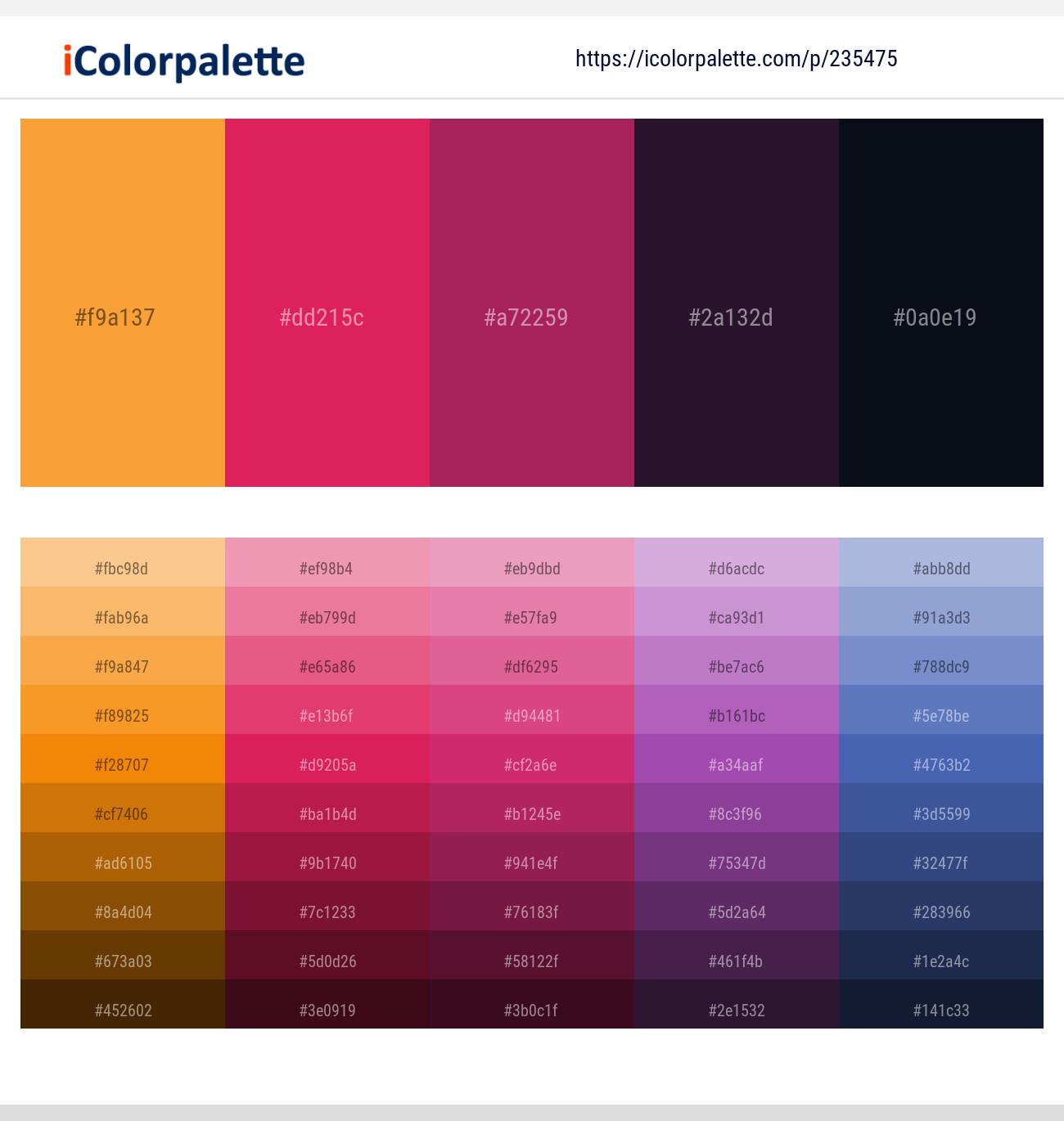 26 Pantone inspired Spring / Summer 2019 Color Palettes – Pink Peacock –  iColorpalette Blog