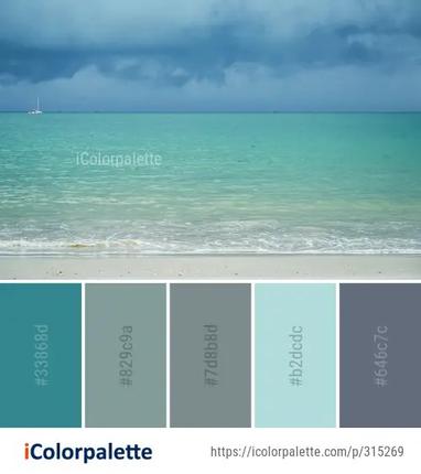 Colorpaletteorg -  palette-18/ Sea Sky Body Of Water Color Palette #colors #inspiration  #graphics #design #inspiration #beautiful #colorpalette #palettes #idea # color #colorful #colorscheme