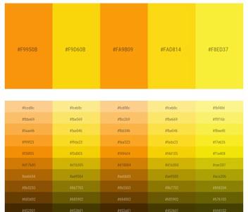 Golden Yellow Color Palette