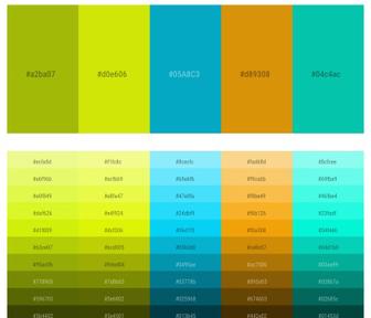 170+ Latest Color Schemes with Pacific Blue Color tone combinations, 2024