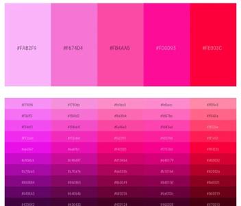 17 Latest Color Schemes with Hot Pink And Red Color tone