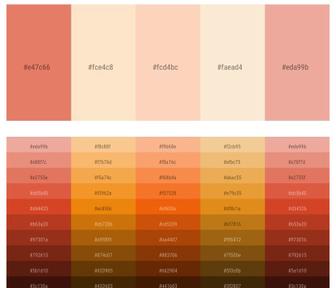 Shades of Peach Color Palette